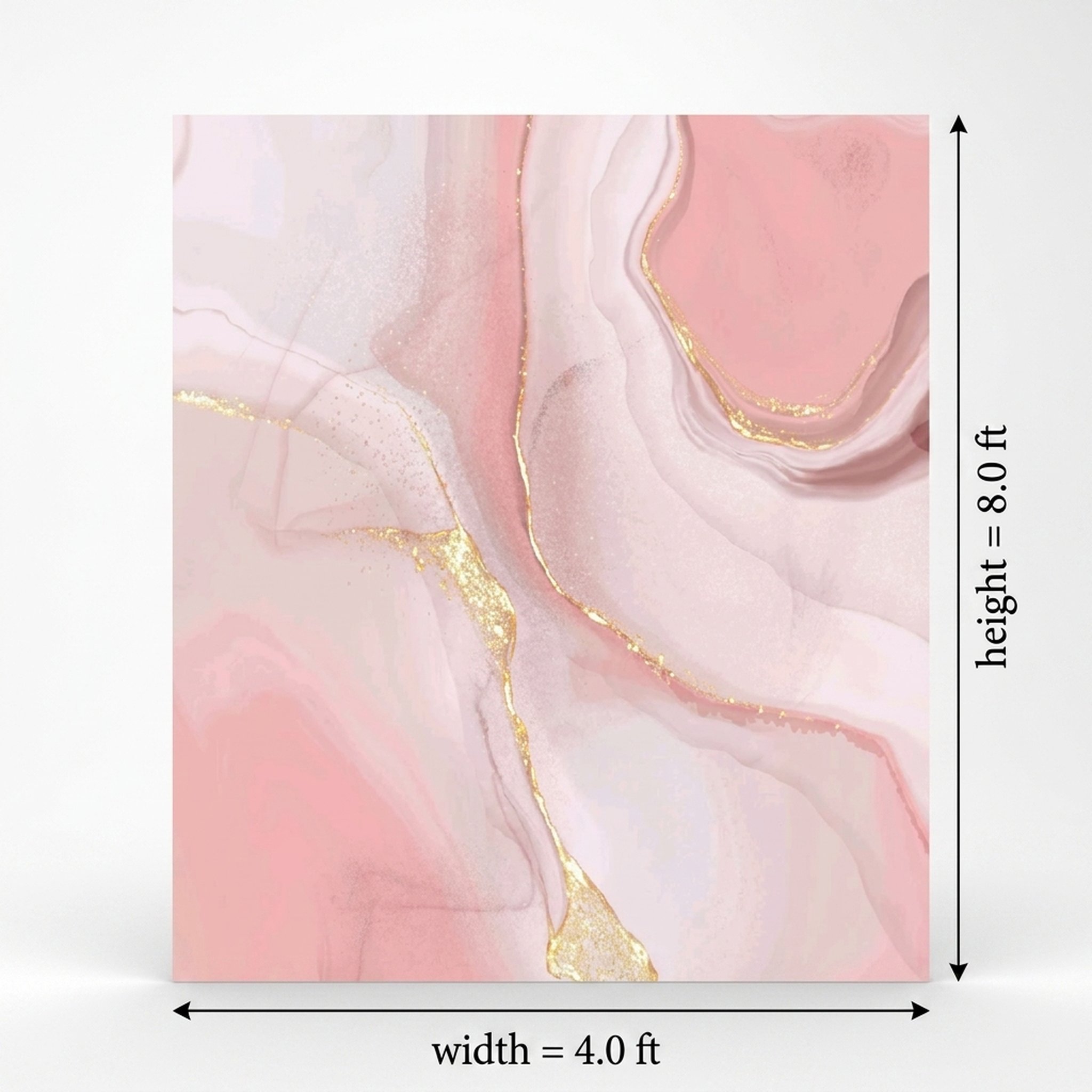 GURU JI DECOR AND ELECTRICAL Pink Gold Abstract Marble Wall Panel 2