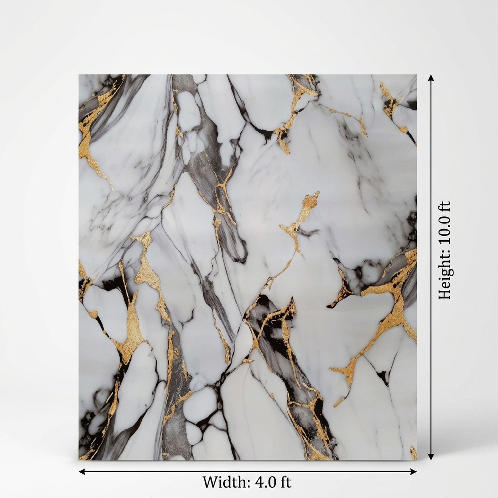 GURU JI DECOR AND ELECTRICAL White Gold Marble Design Wall Mural 3