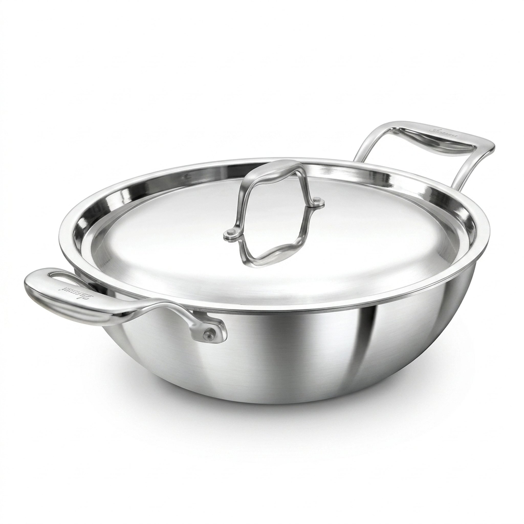 Mahavir Crockery Stainless Steel Cooking Pot with Lid 2