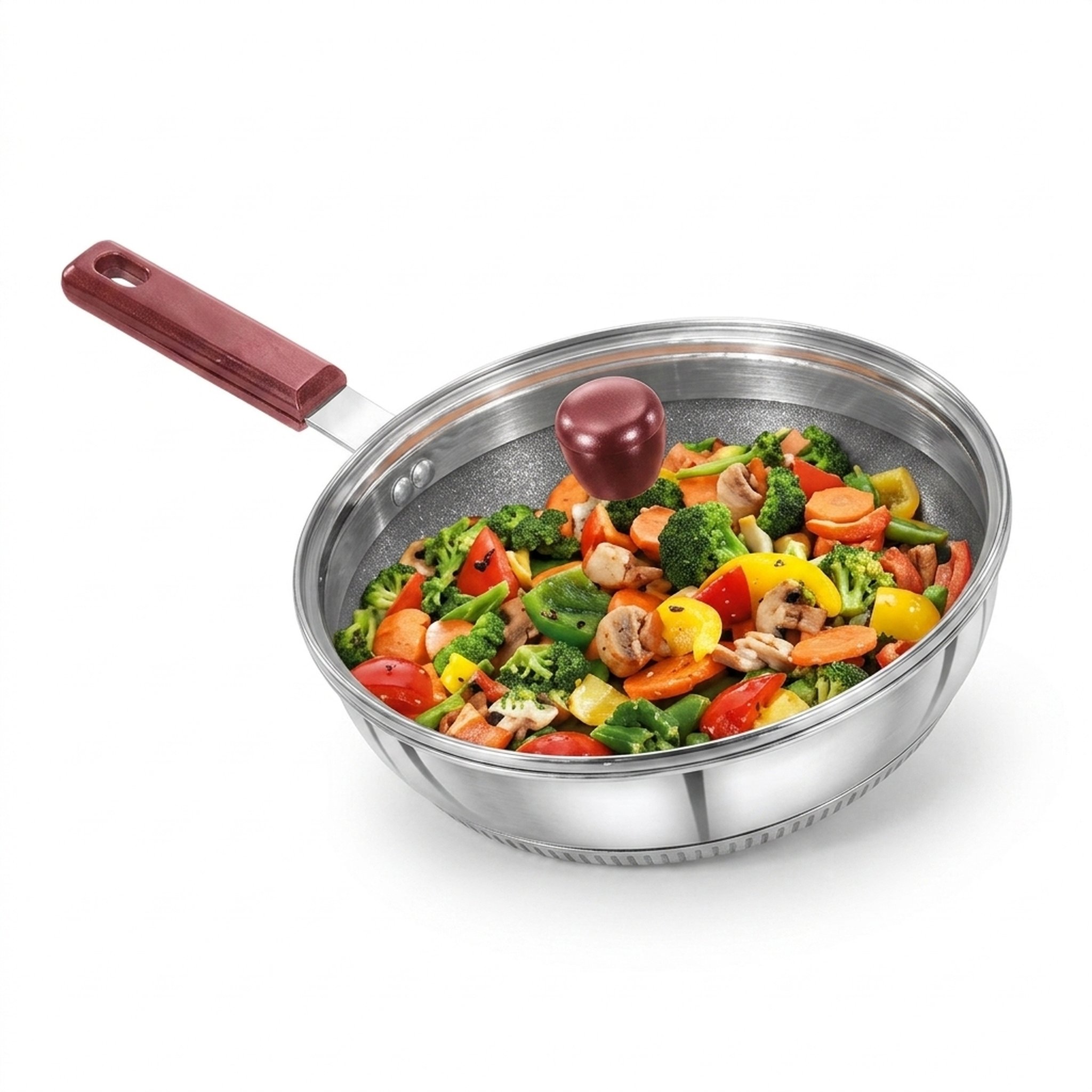 Hawkins Stainless Steel Deep Fry Pan With Lid 2