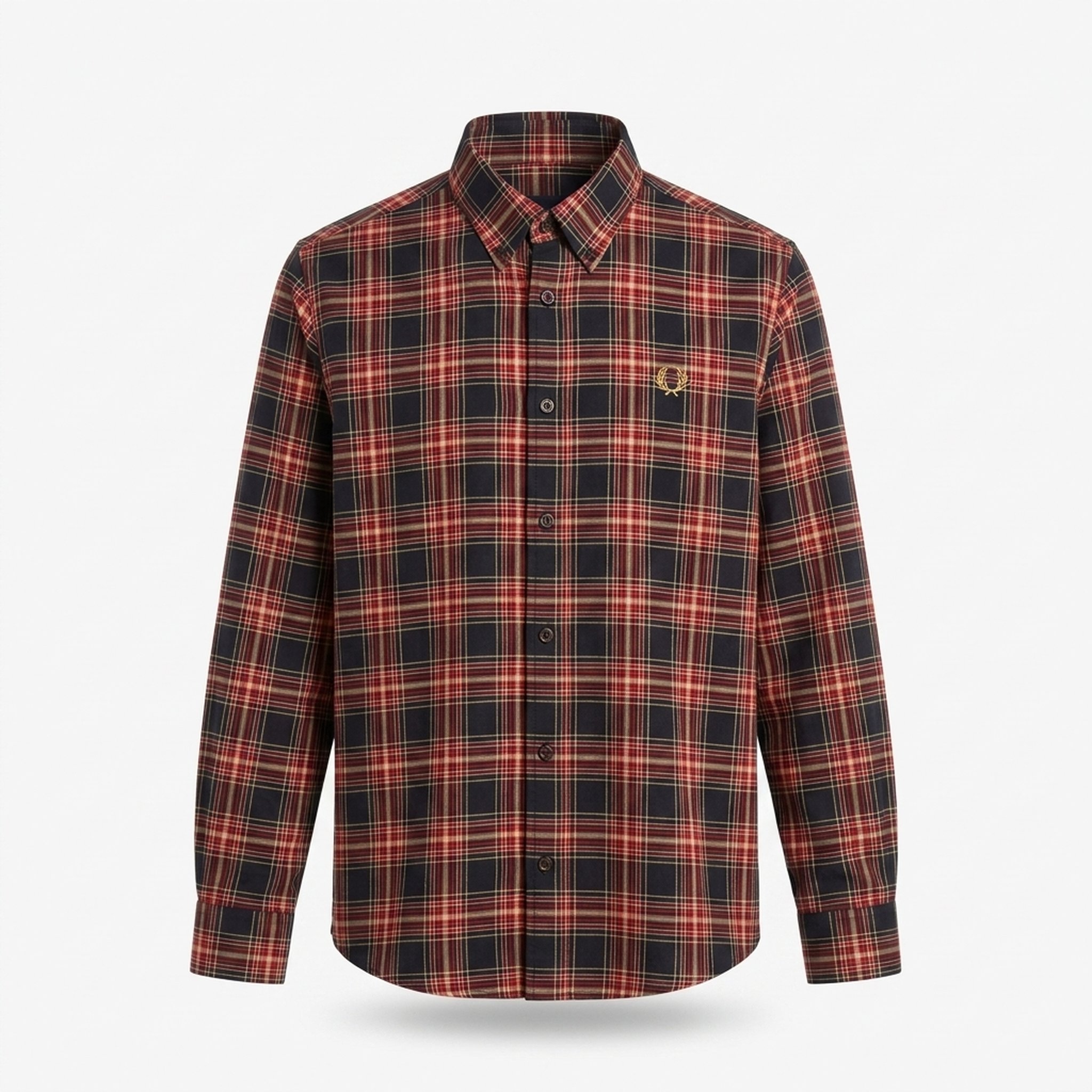 BLESSINGS Men's Red Black Plaid Shirt 2