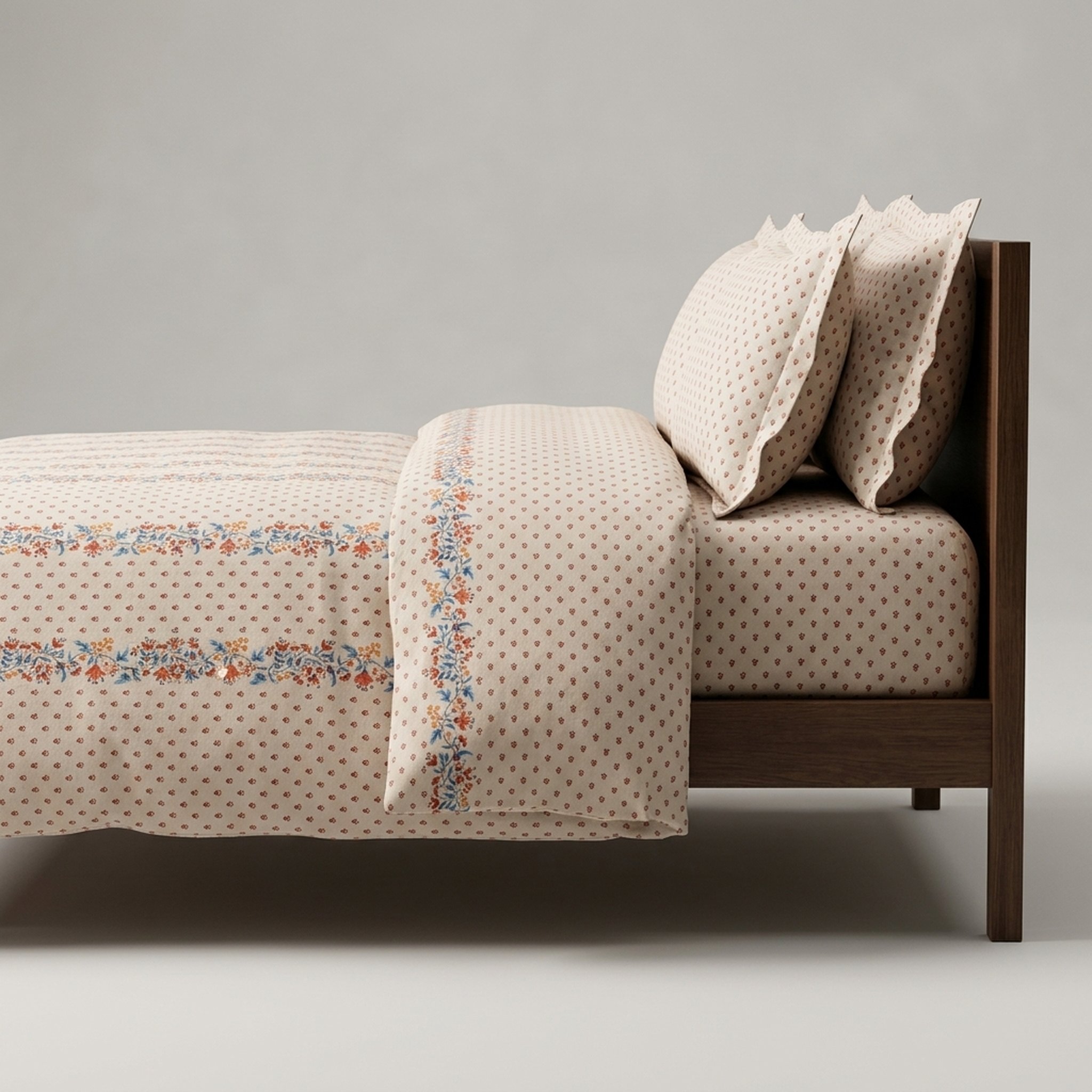 Portico Floral Patterned Cotton Double Bedsheet Set 3