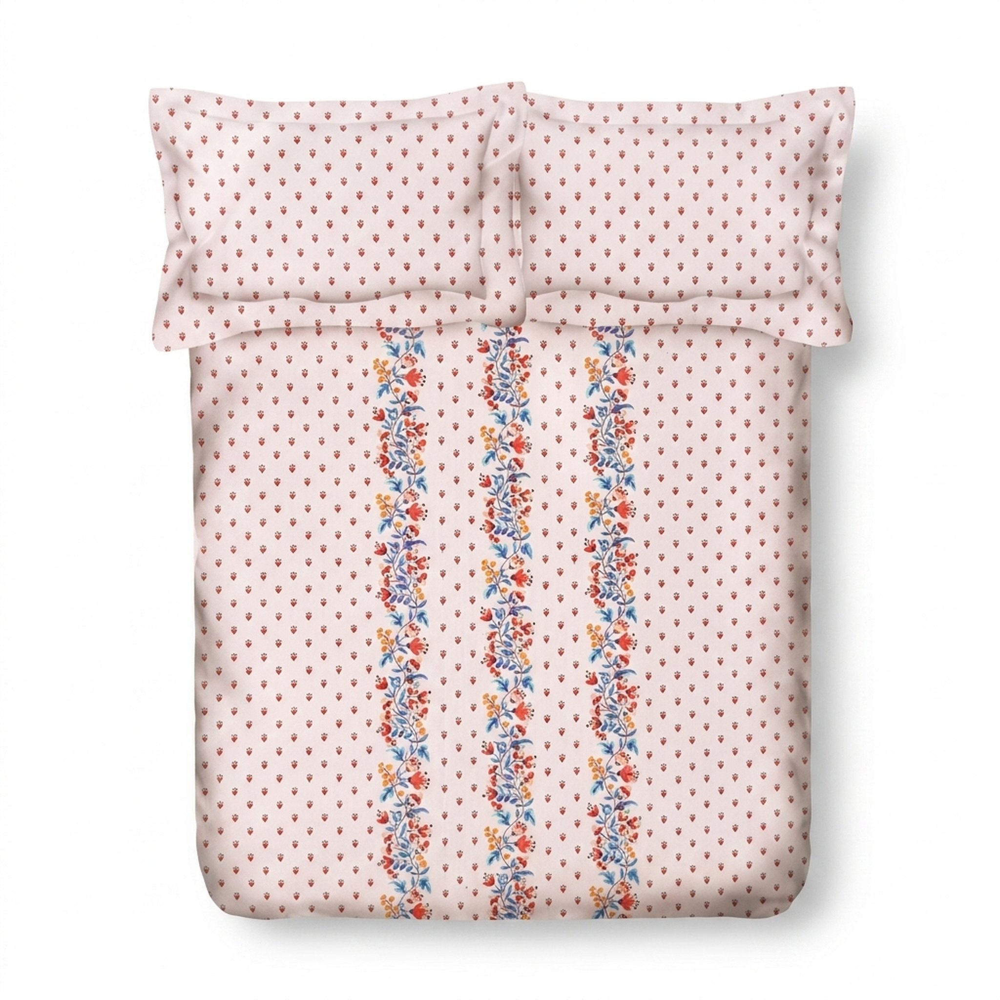 Portico Floral Patterned Cotton Double Bedsheet Set 2