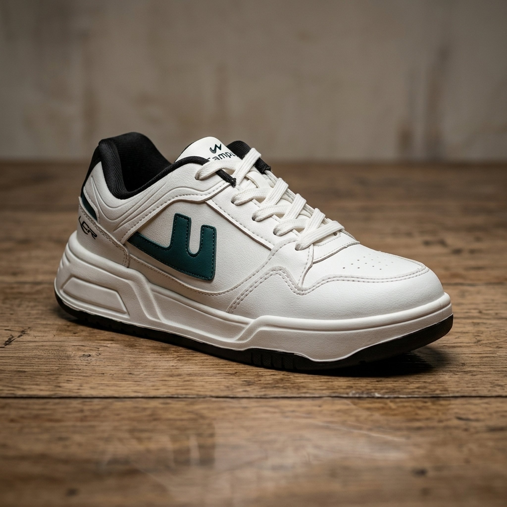 Keron footwear Men's White Green Casual Sneakers 4