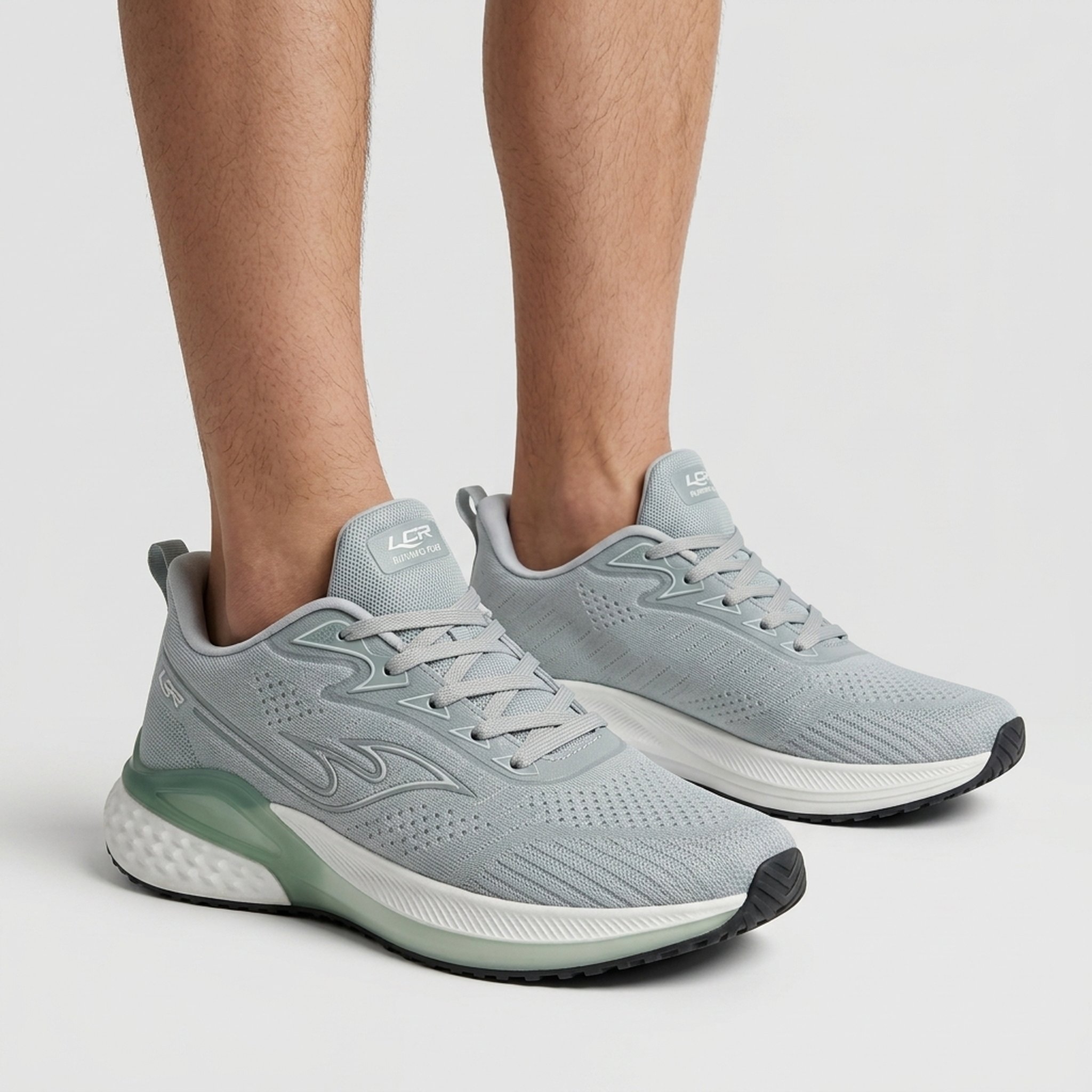Keron footwear Men's Grey Mint Running Sneakers