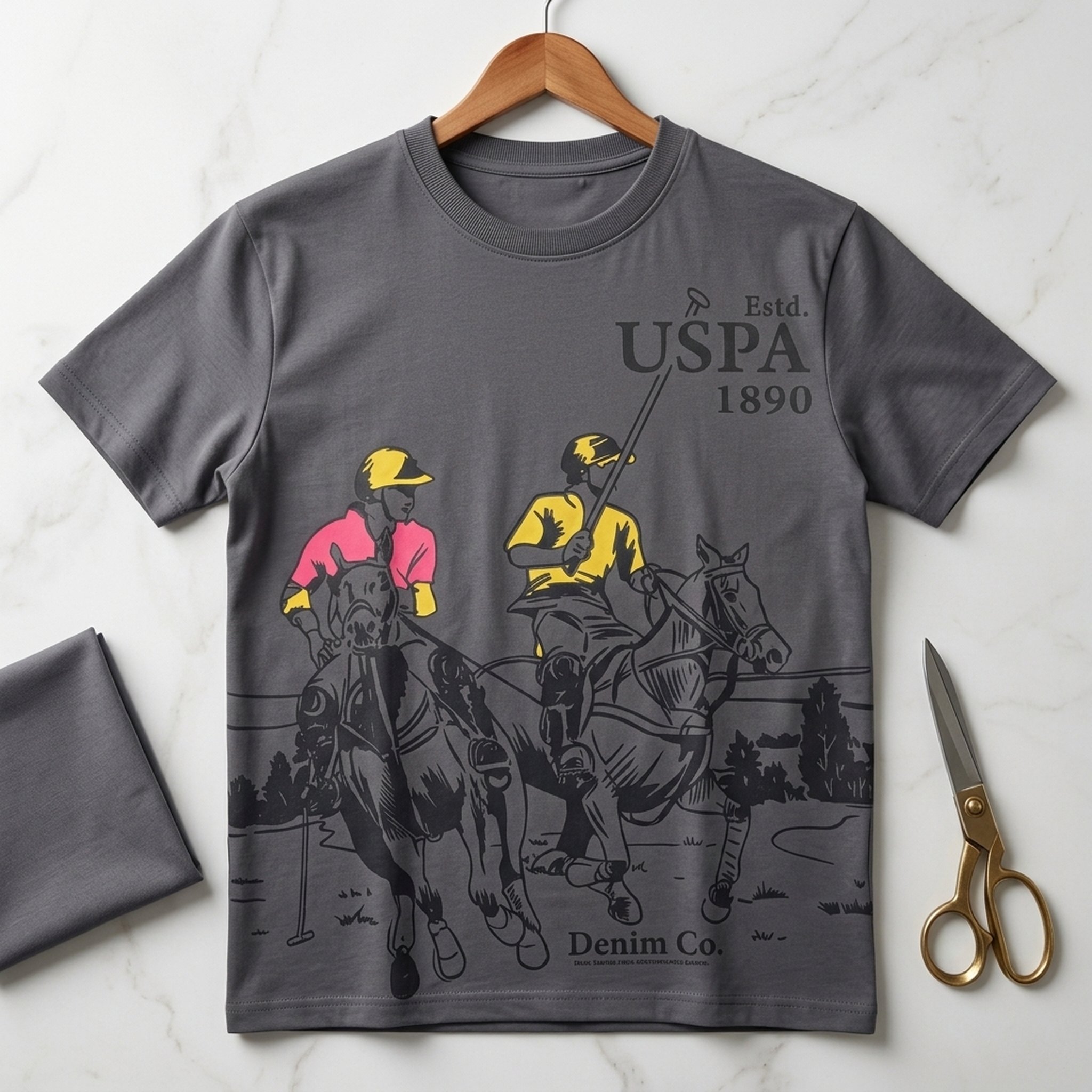 Men's Grey Graphic Print T-Shirt 4