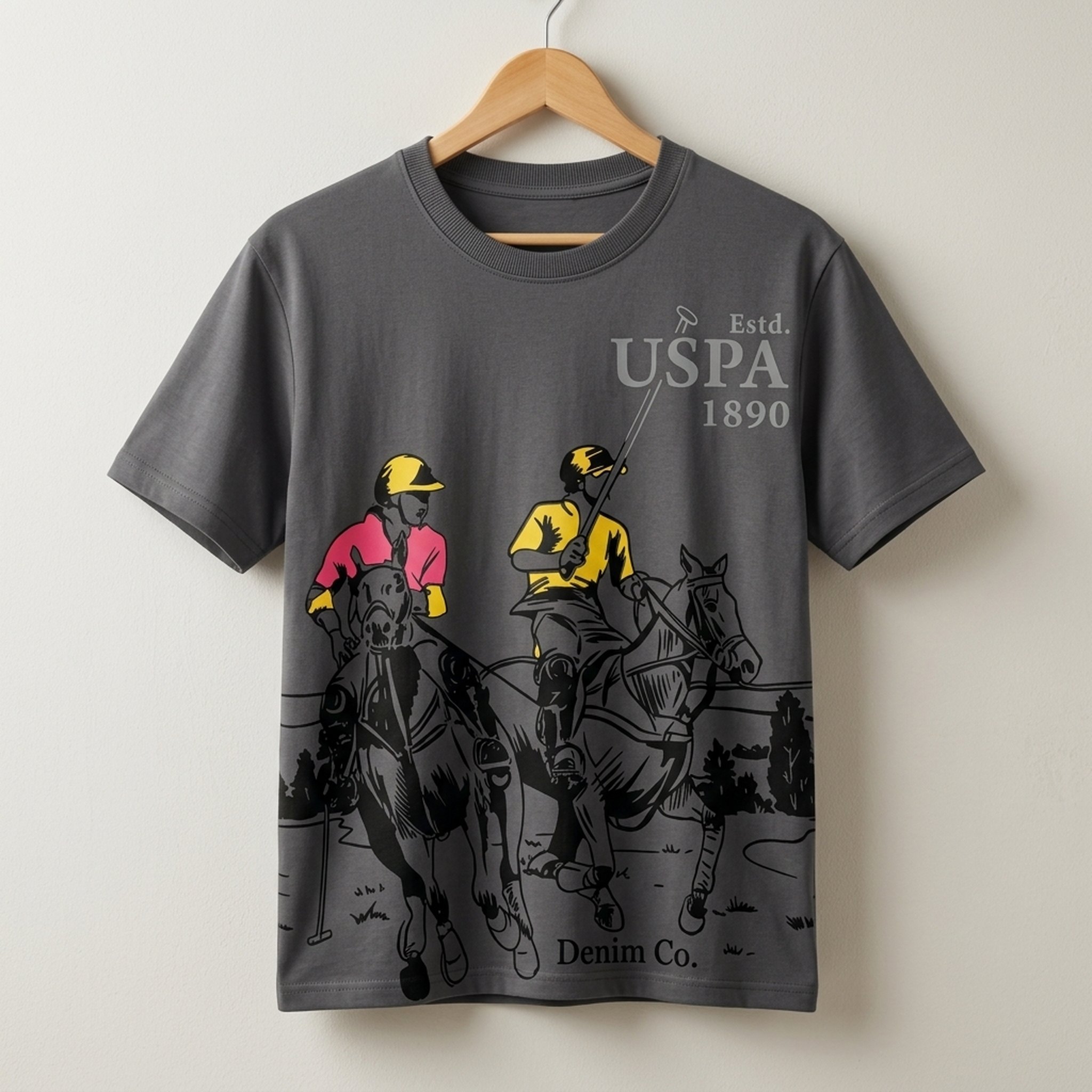 Men's Grey Graphic Print T-Shirt 3