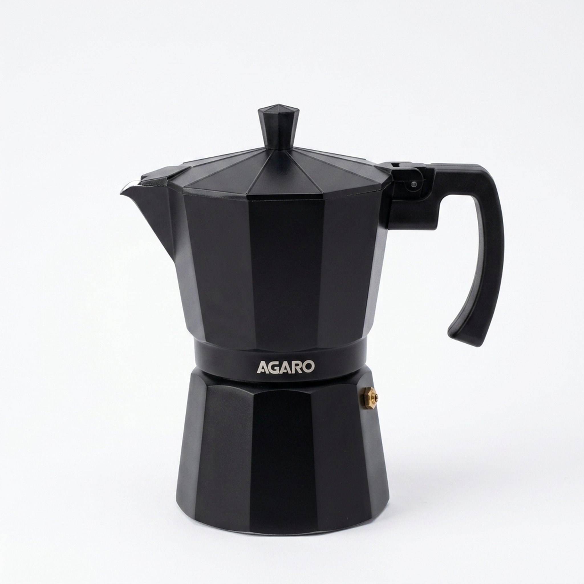 India crockery house & gift palace Black Faceted Stovetop Coffee Maker 3