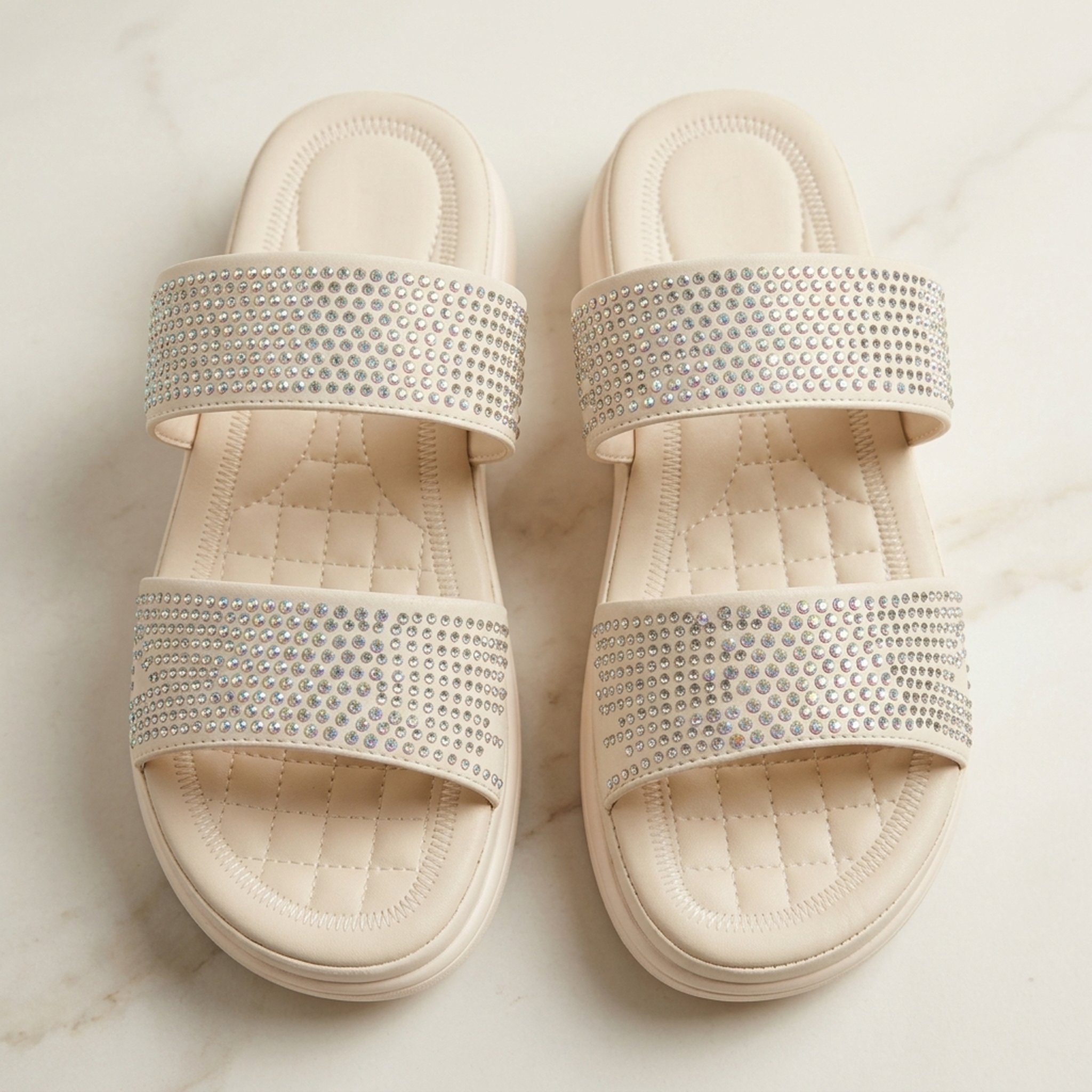 Shivam footwears Women's Embellished Double Strap Sandals 3
