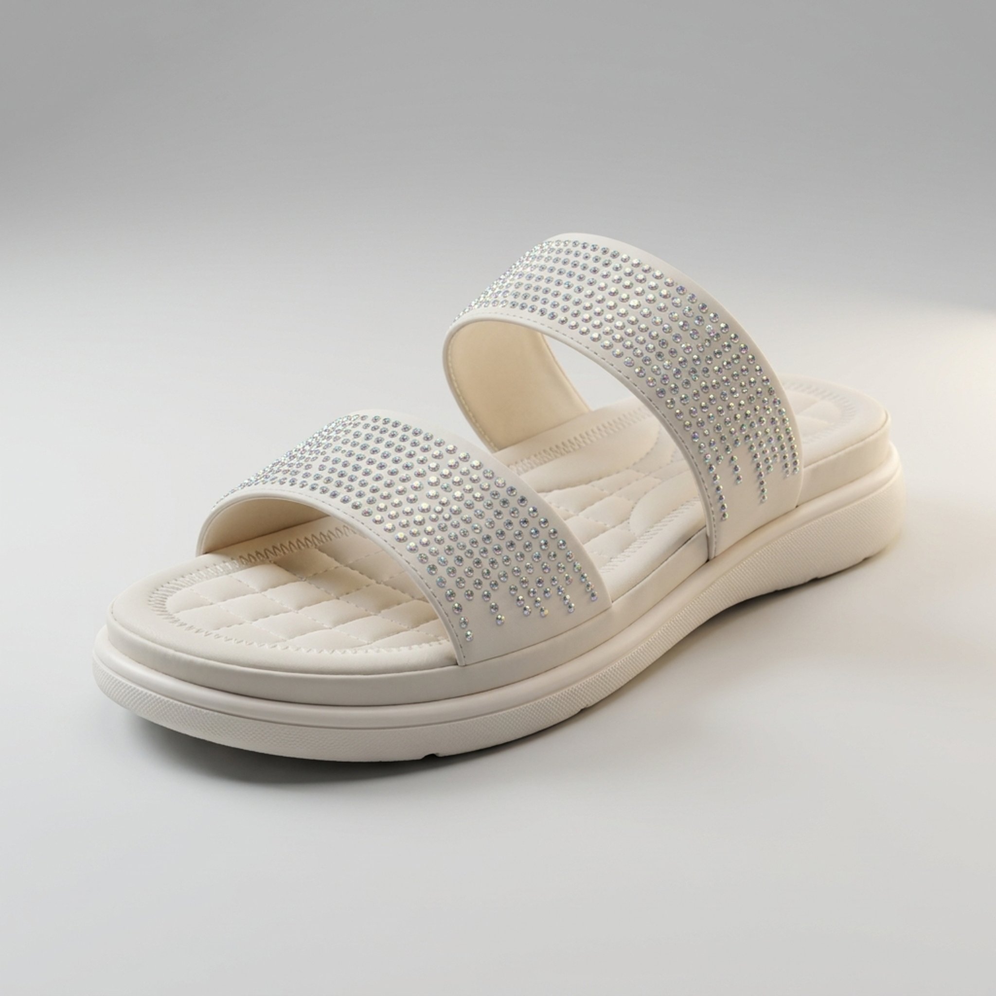 Shivam footwears Women's Embellished Double Strap Sandals 2