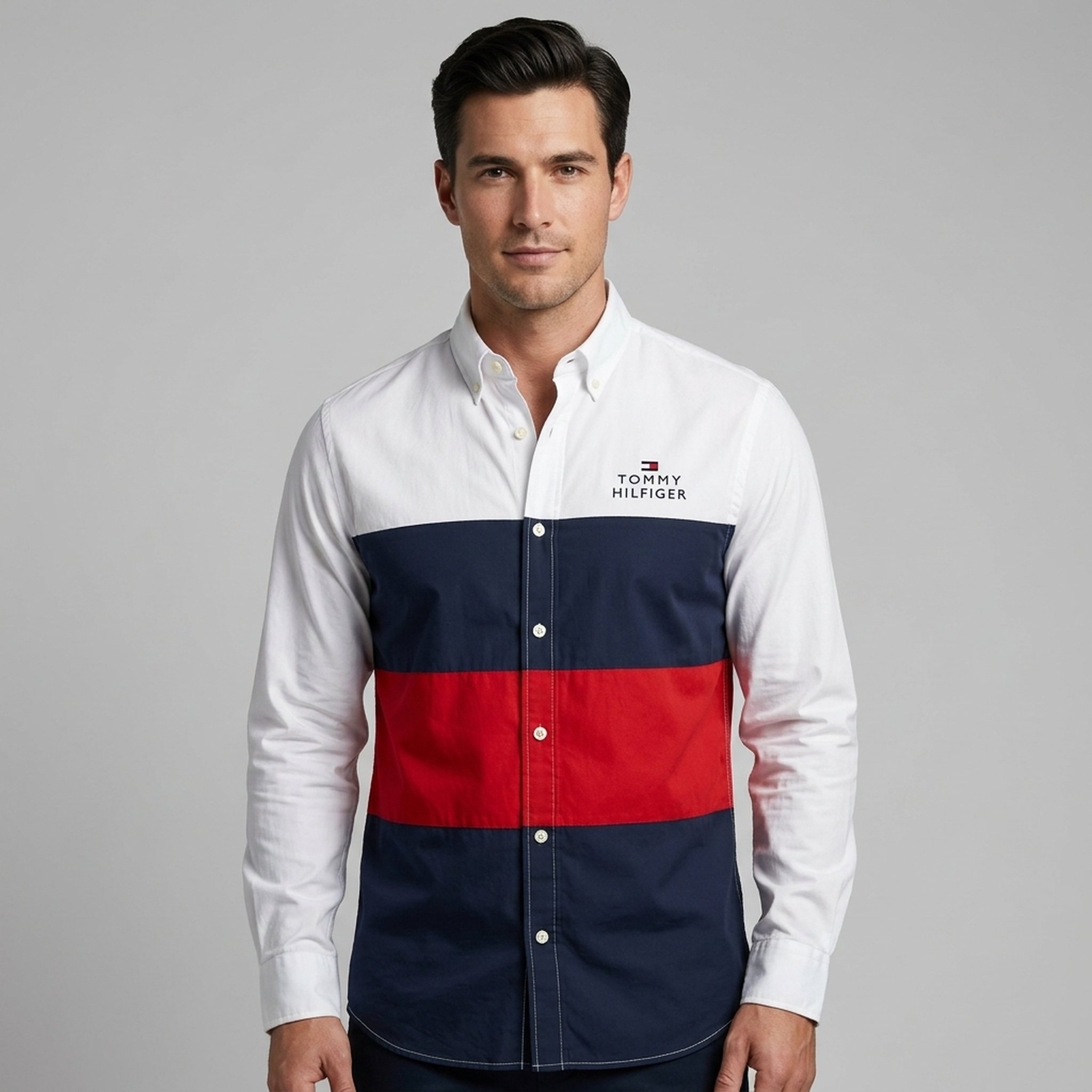 VOODO Men's Color Block Full Sleeve Casual Shirt
