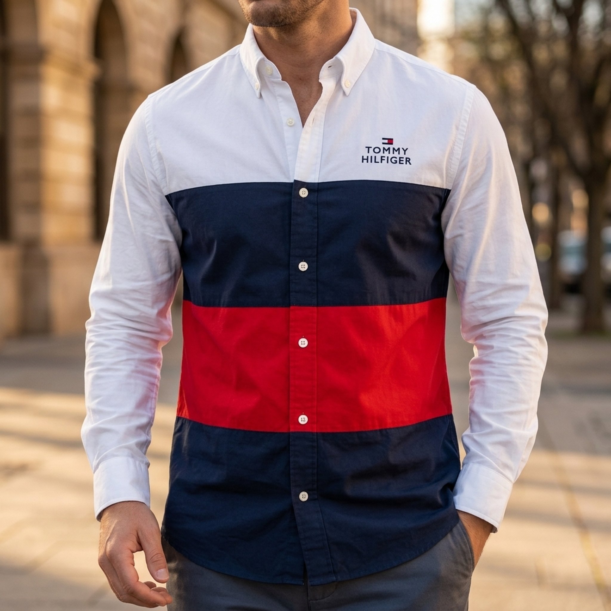 VOODO Men's Color Block Full Sleeve Casual Shirt 5