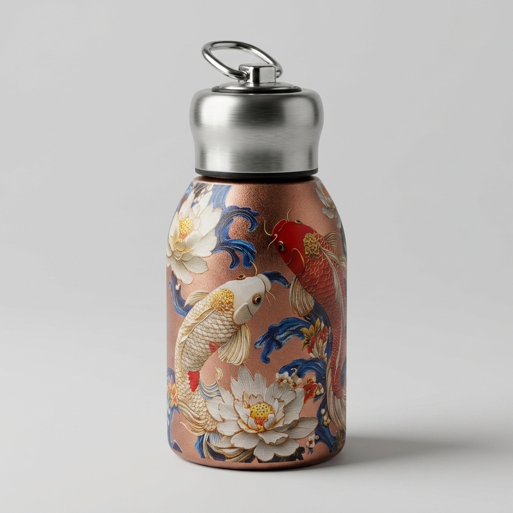 Designer Koi Print Insulated Flask 4
