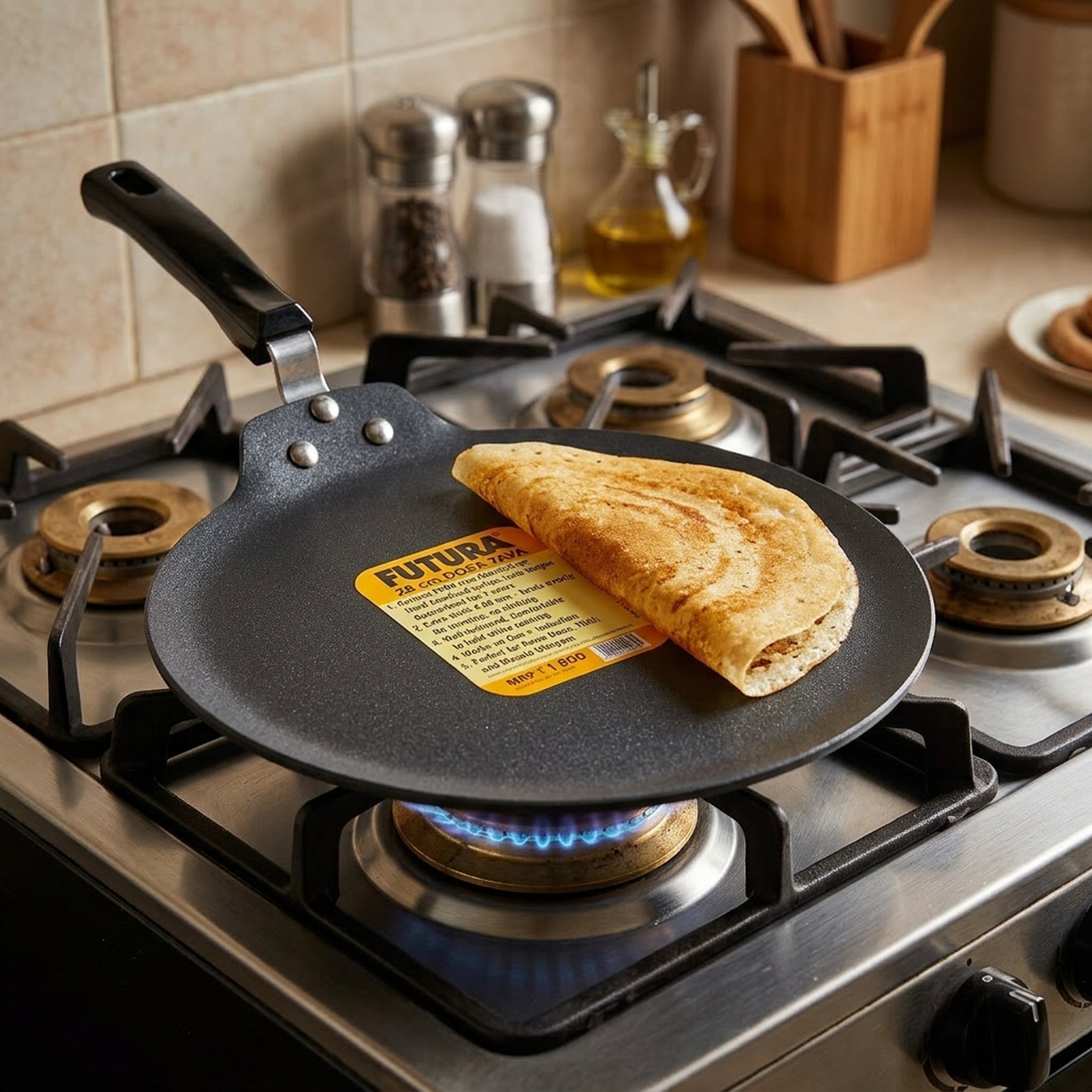 MC Hawkins Non-Stick Dosa Tawa Flat Induction Bottom