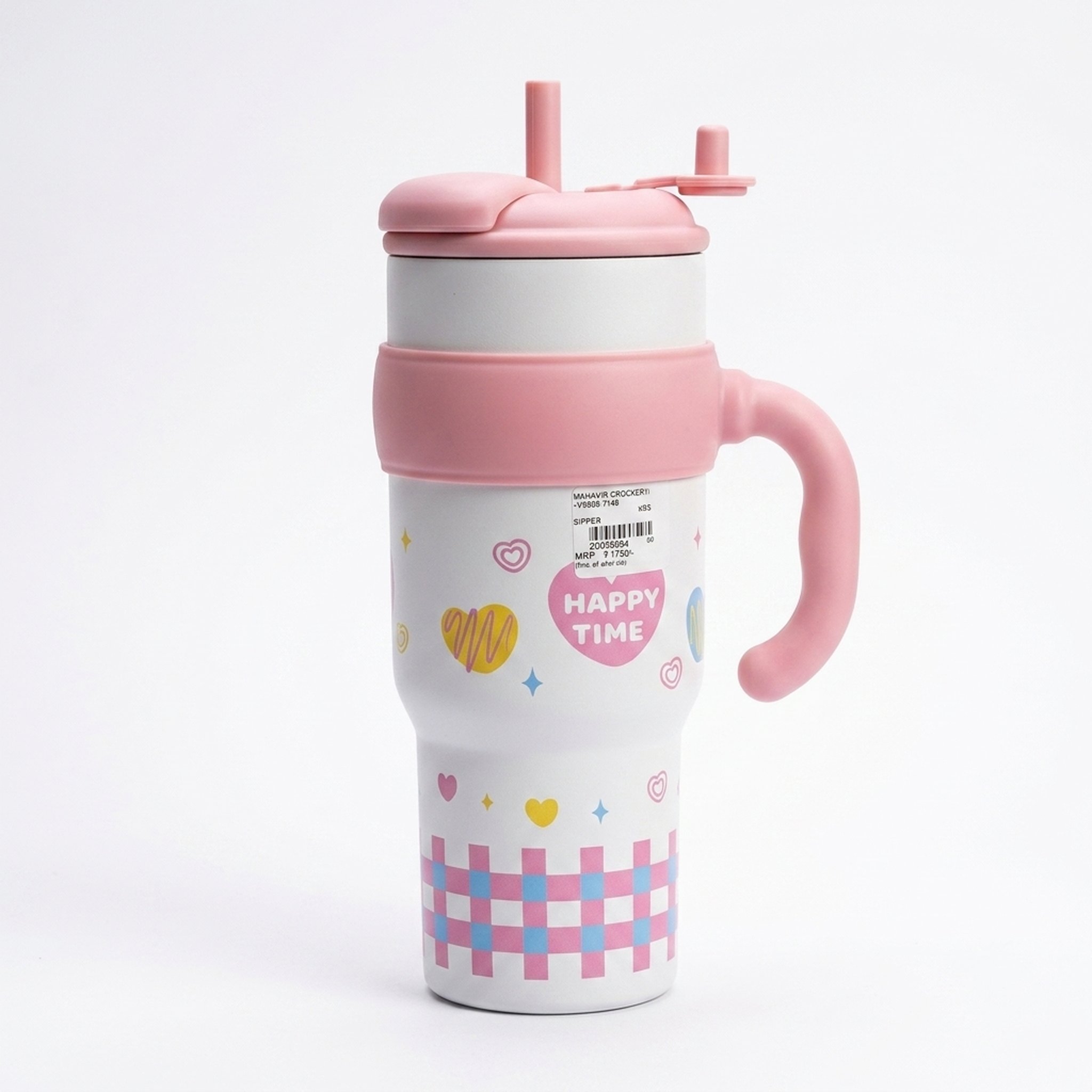 Mahavir Crockery Insulated Kids' Tumbler With Straw and Handle 2