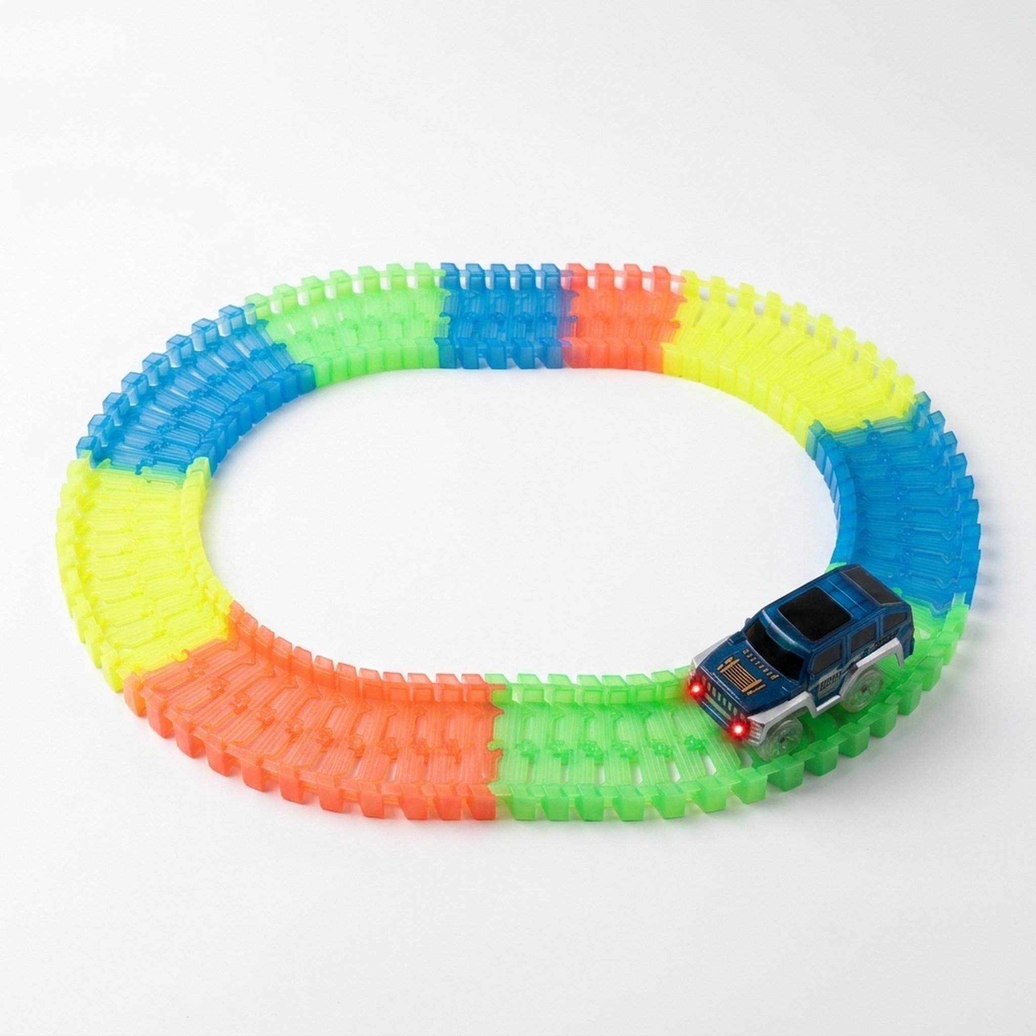 Playful Paradise Glow Flexible Track & Light-Up Car Set 2