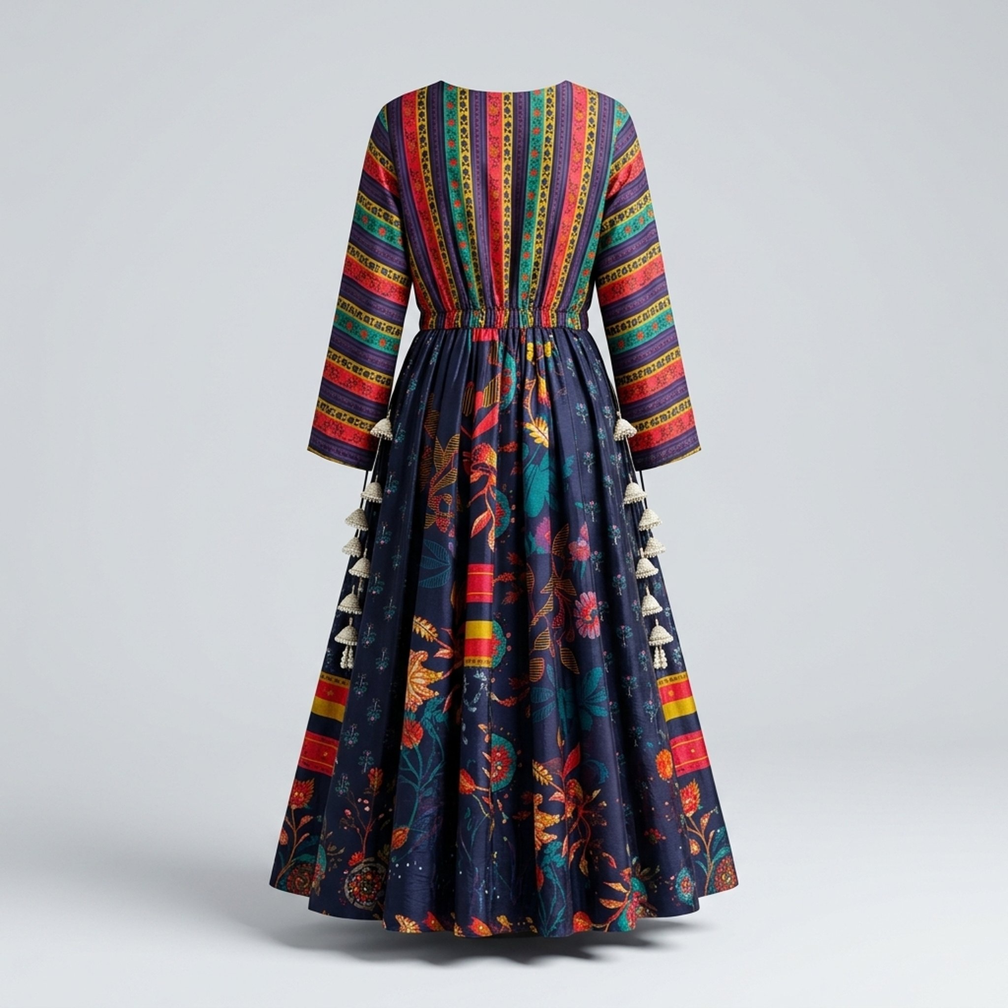 The Orange Gate - Rajouri Printed Velvet Ethnic Maxi Dress 2