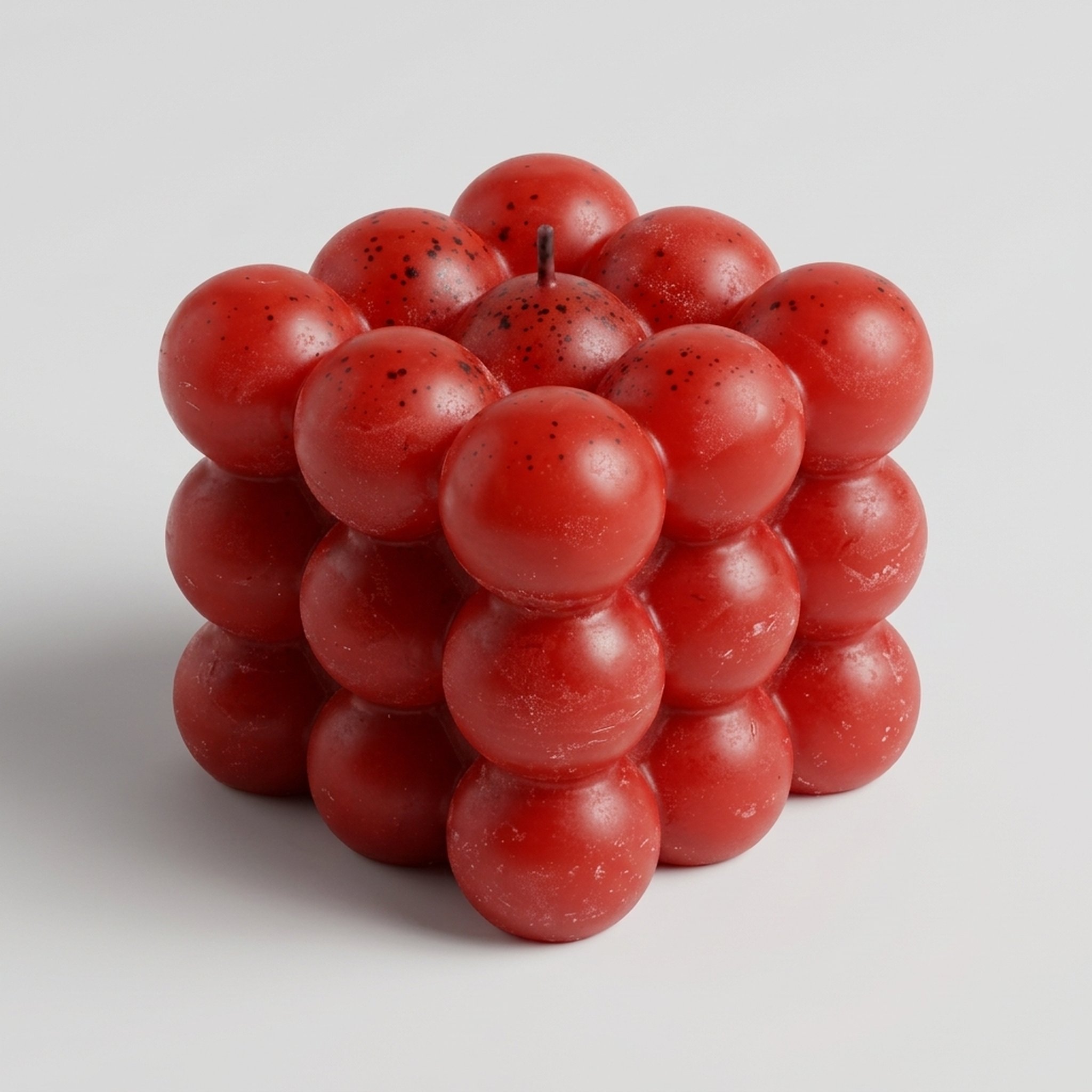 Red Bubble Cube Decorative sented Candle with rose fragrance 4