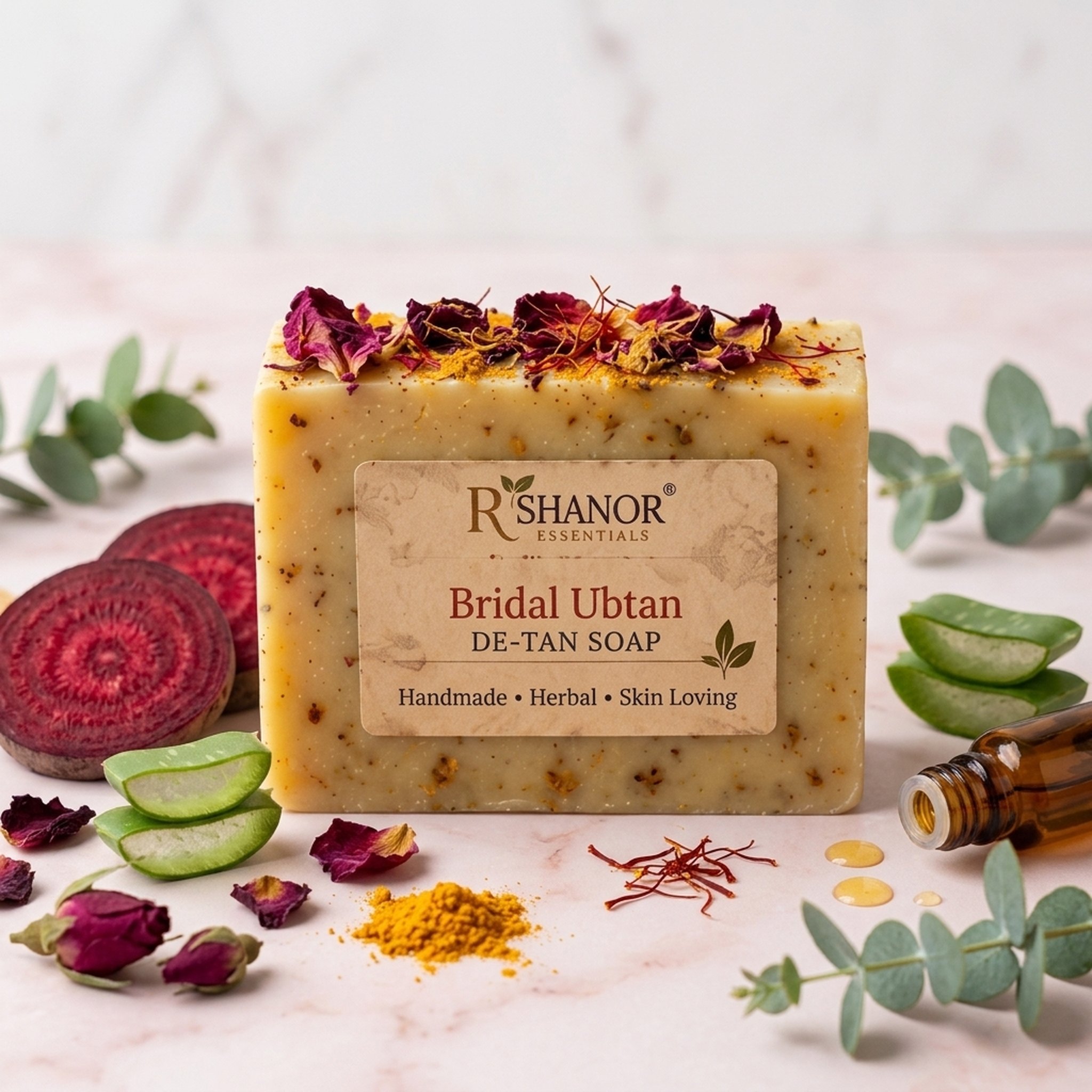 Natural Herbal bridalbubtan De-Tan Soap infused with saffron 4