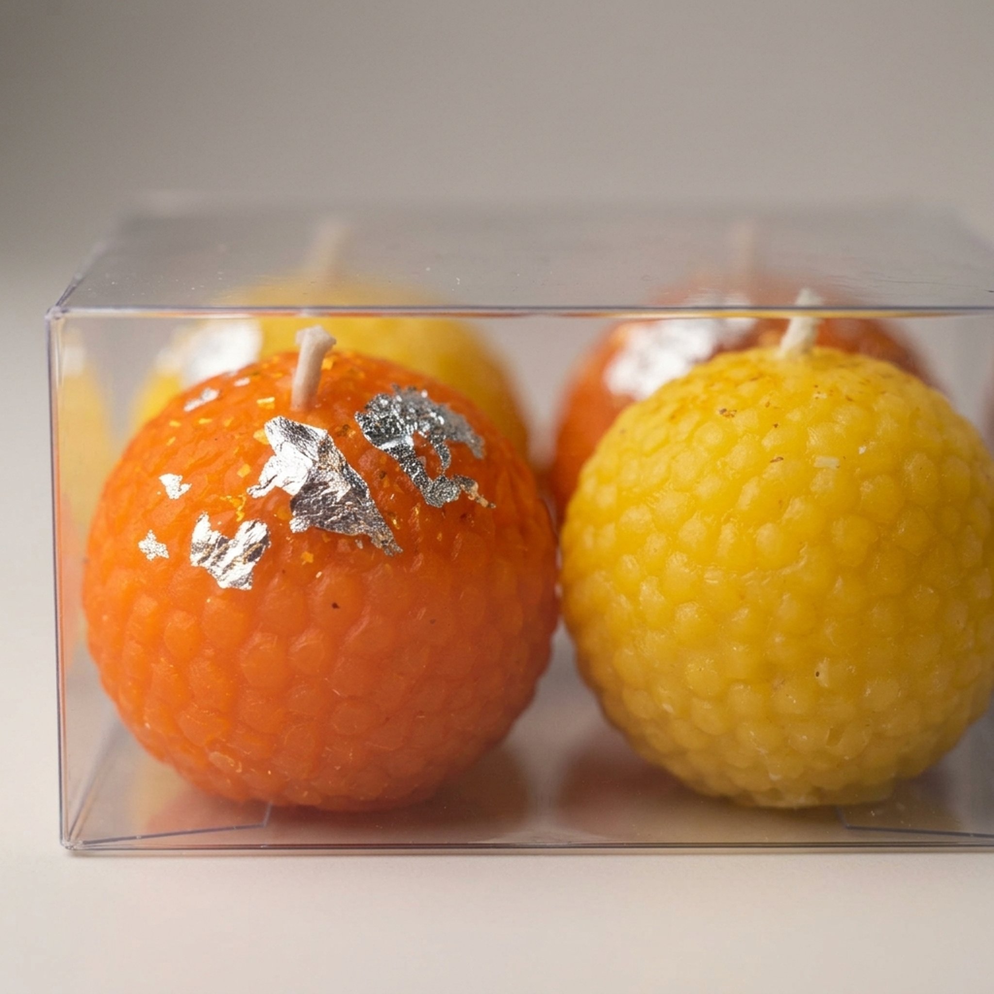 R Shanor essentials Decorative Spherical scented ladduCandles Set 3