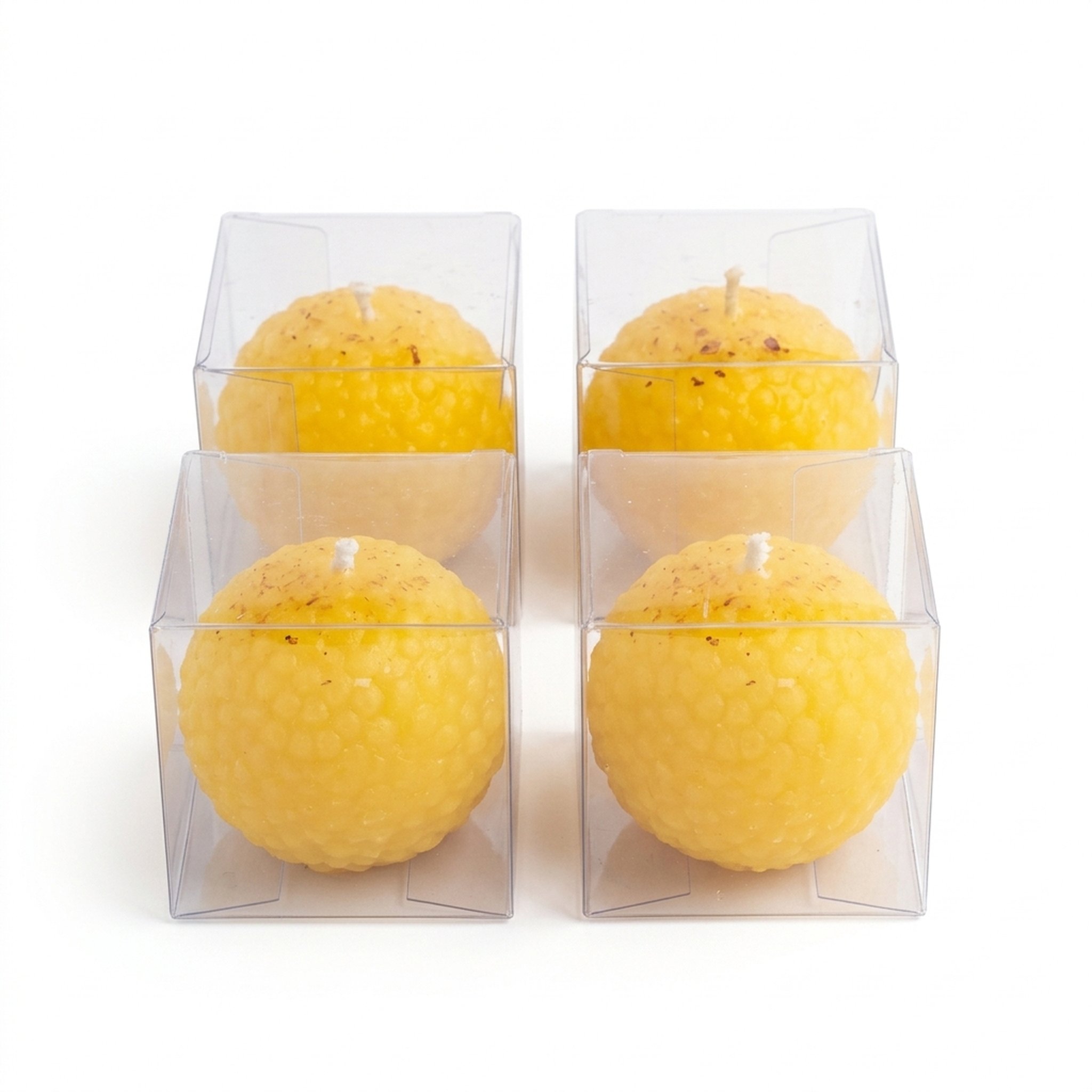 R Shanor essentials Yellow Laddu Scented Wax Candles 2