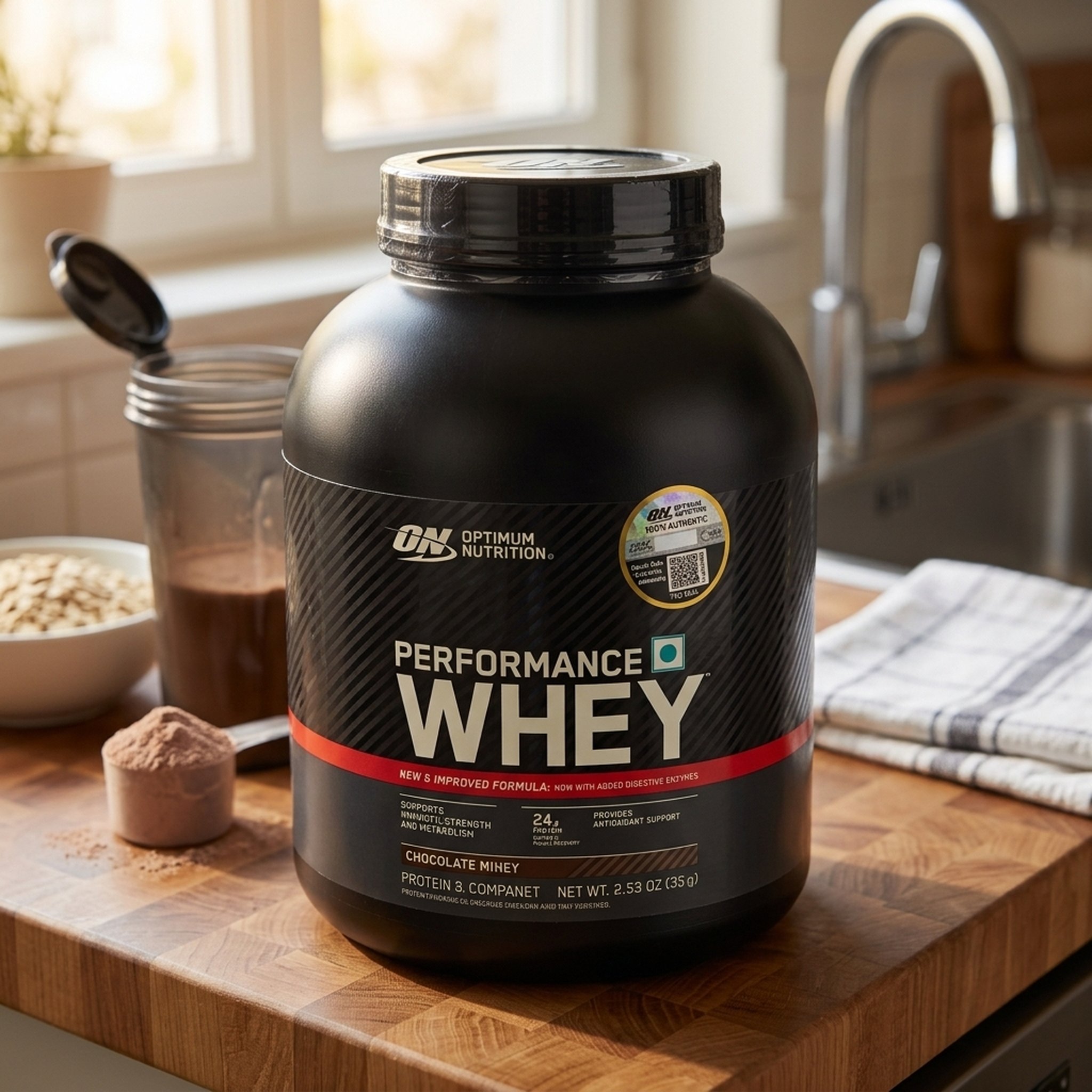 On performance whey  Chocolate Whey Protein Supplement