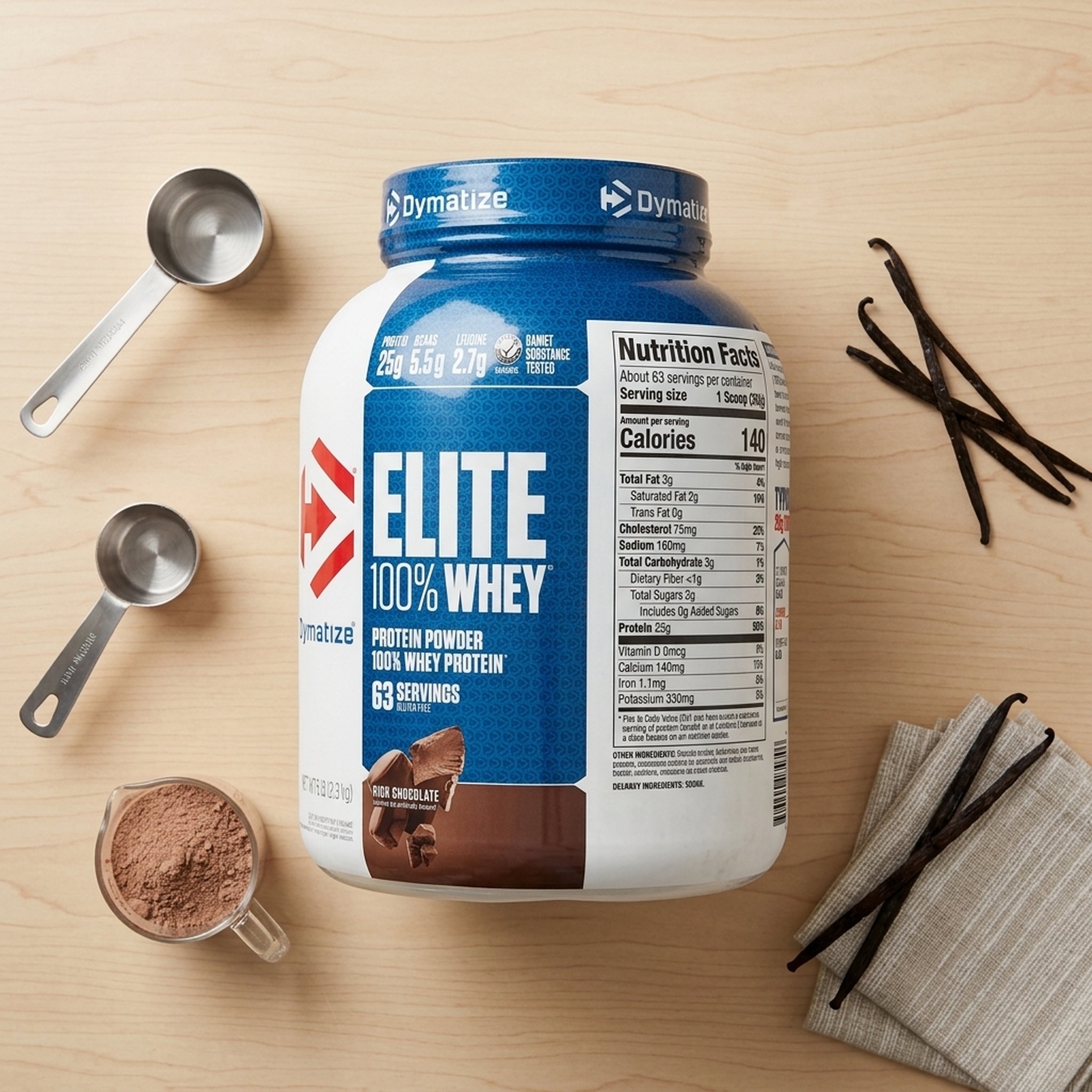 Dymatize elite whey Rich Chocolate Whey Protein Powder 4