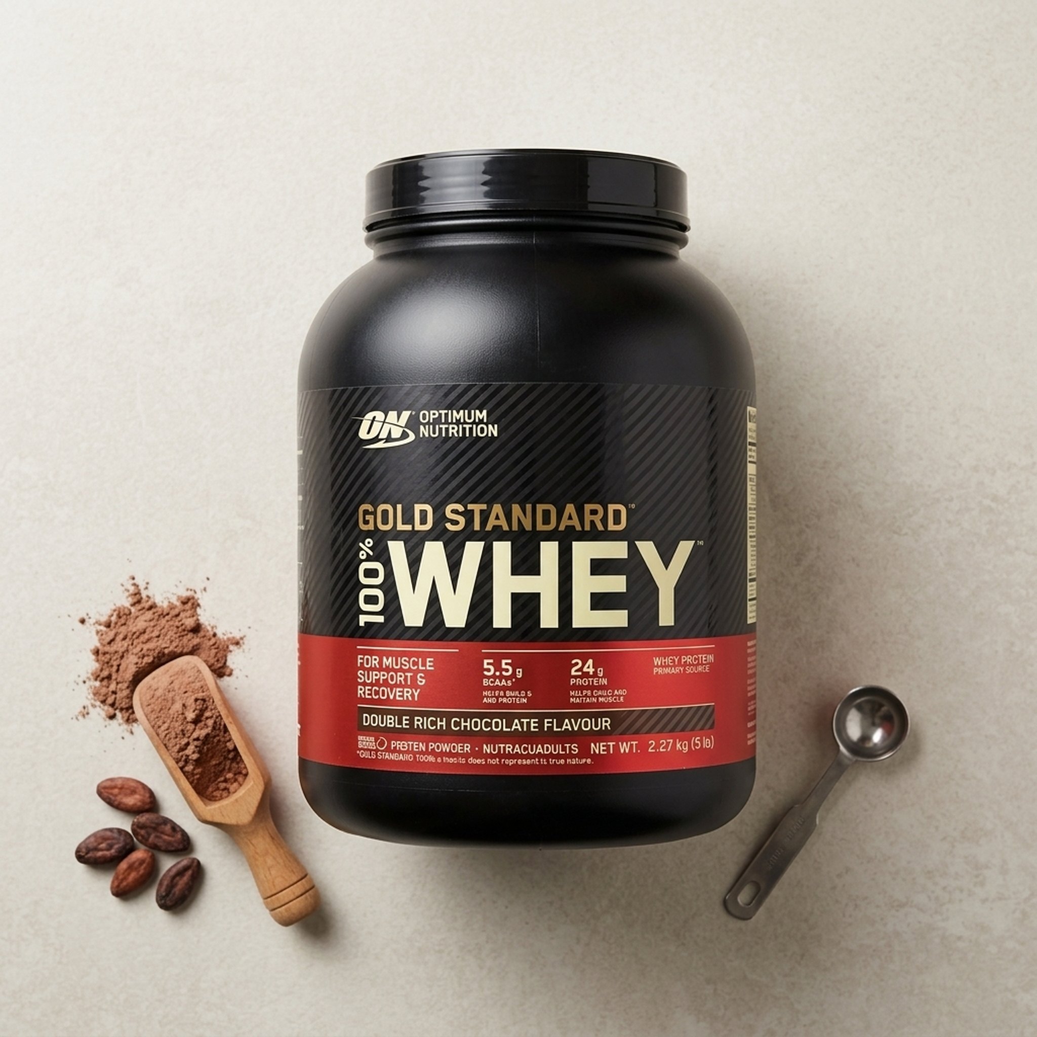 On gold sta Double Rich Chocolate Whey Protein Powder 5