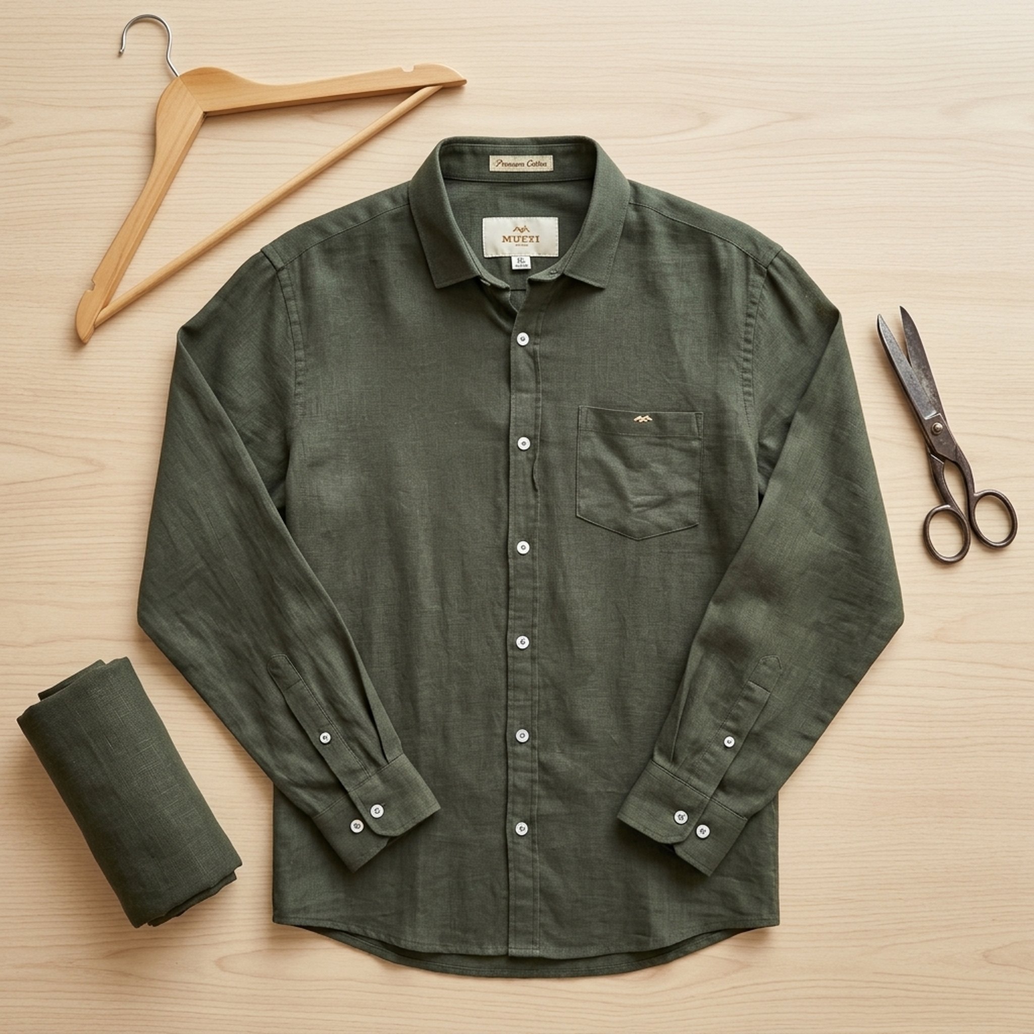Nox18 Men's Bottle Green Full Sleeve Shirt 3