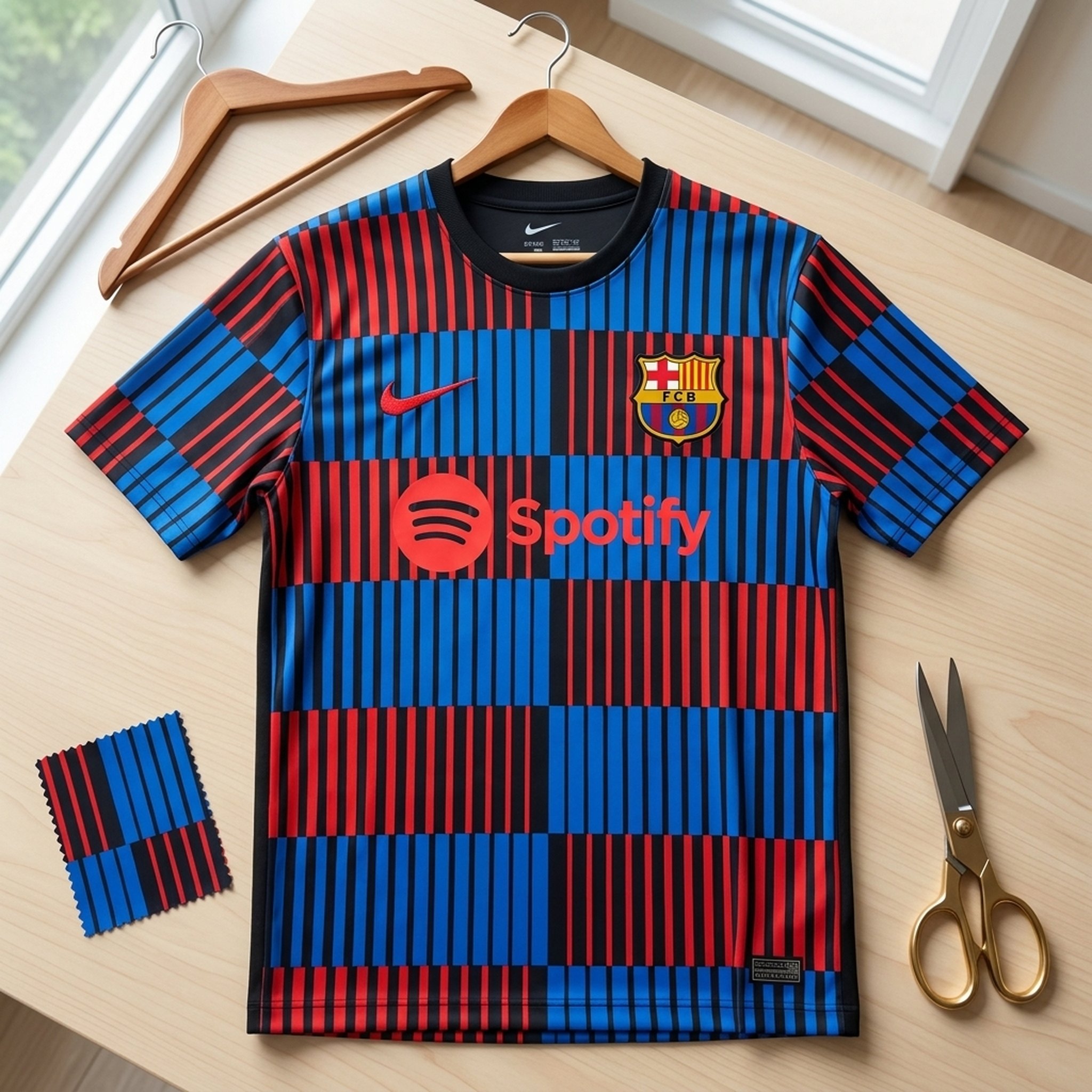 FCB jersey Striped Performance T-Shirt 2