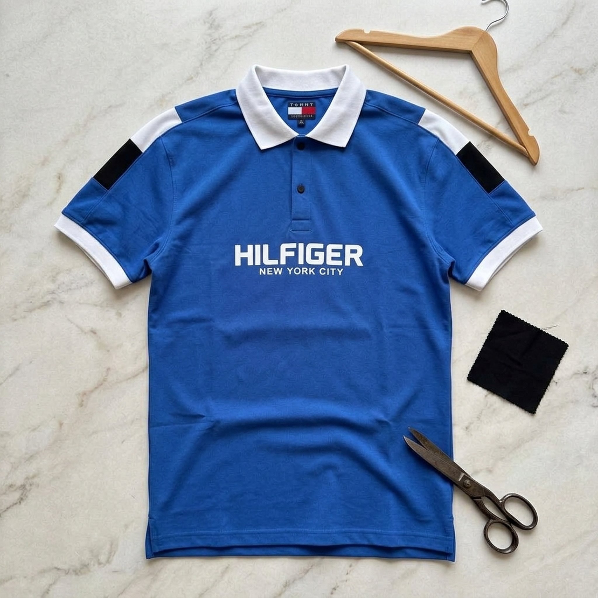 Nox18 Men's Blue Color Block Polo T-Shirt 4