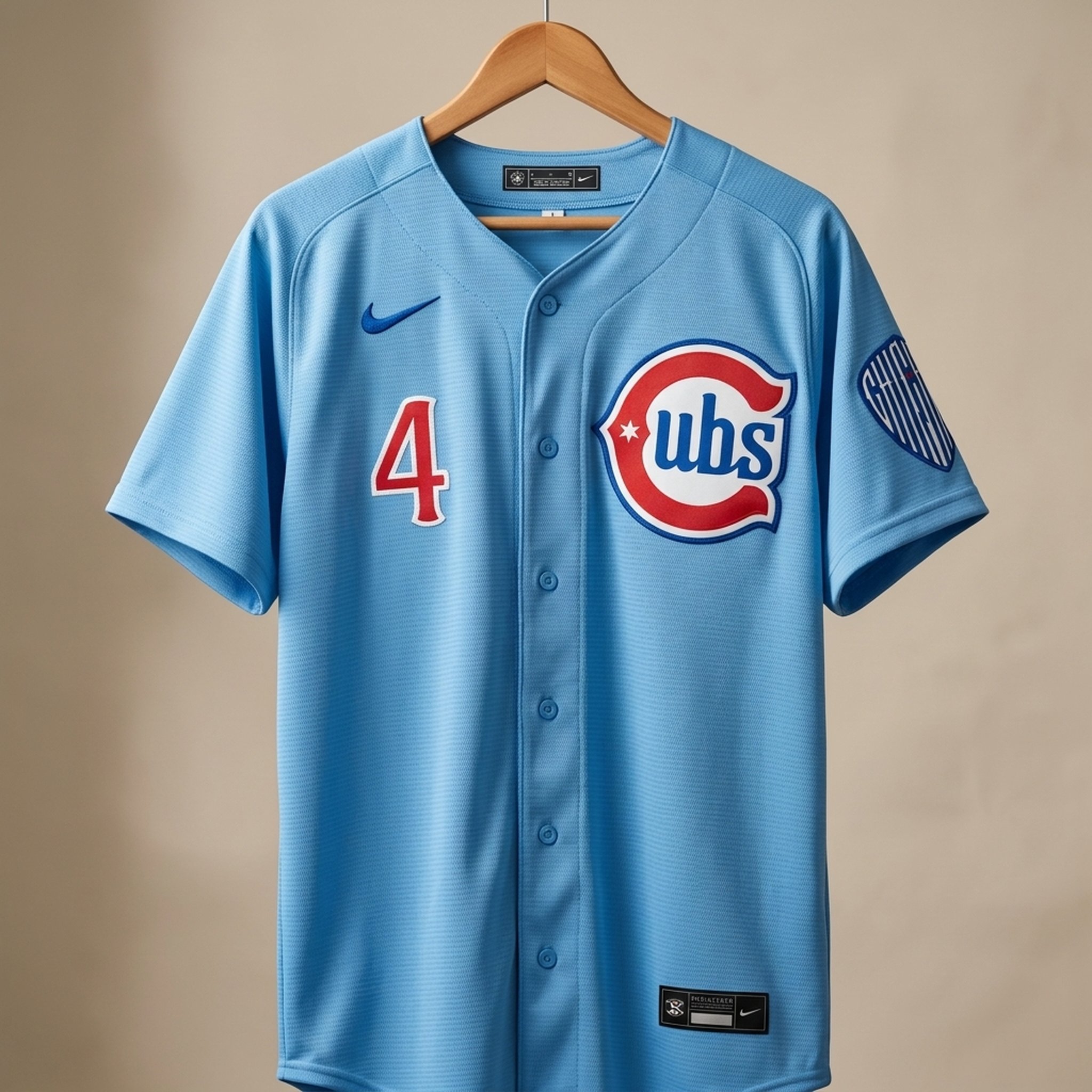 Baseball Men's Light Blue Sports Jersey 4