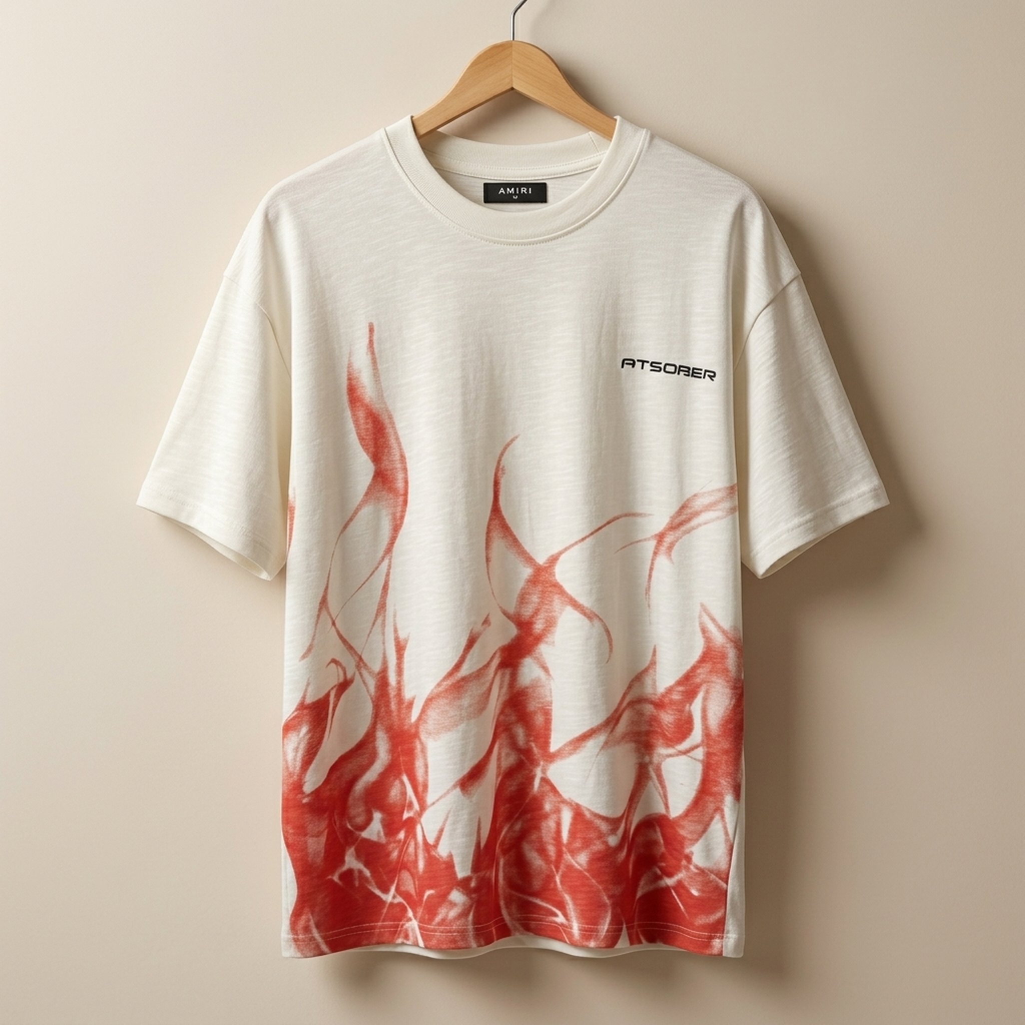 Nox18 Men's Oversized Flame Print T-Shirt 4