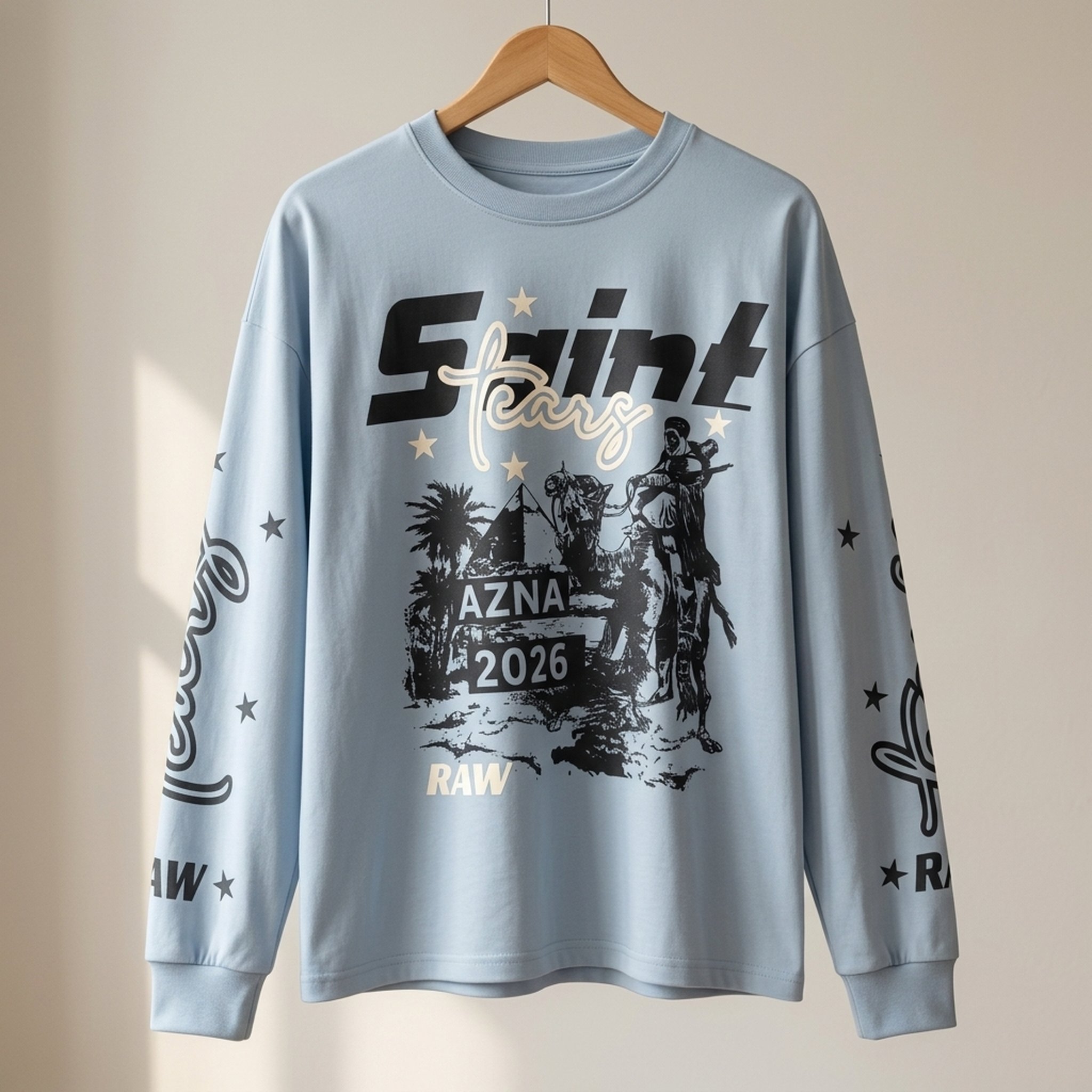 Nox18 Men's Light Blue Graphic T shirt 3
