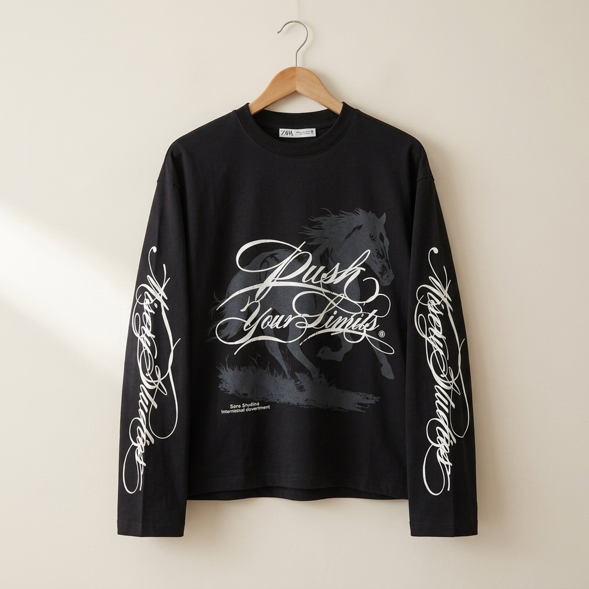 Nox18 Men's Black Graphic Print Full-Sleeve T-Shirt 3