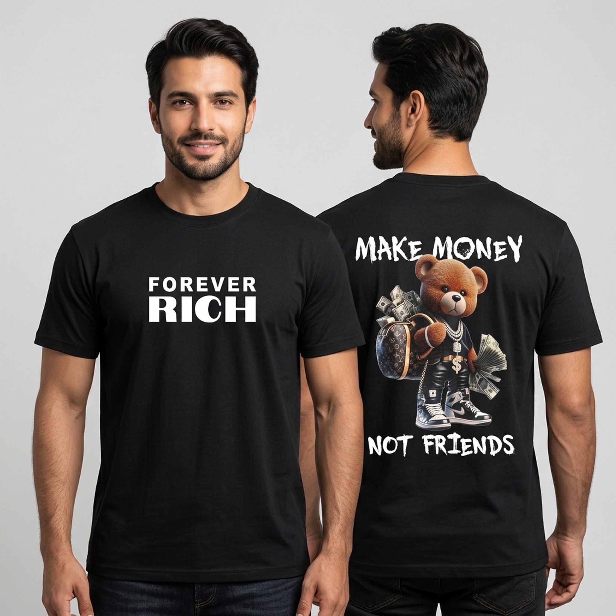 Nox18 Men's Black Graphic Print T-Shirt