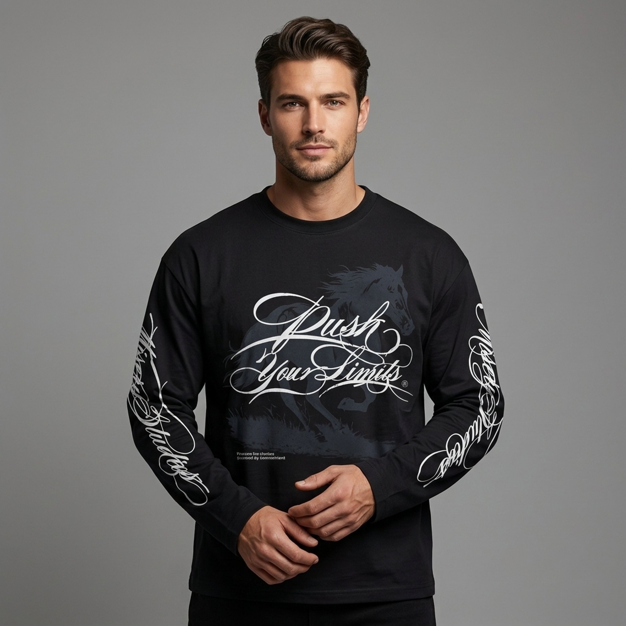 Nox18 Men's Black Graphic Print Full-Sleeve T-Shirt