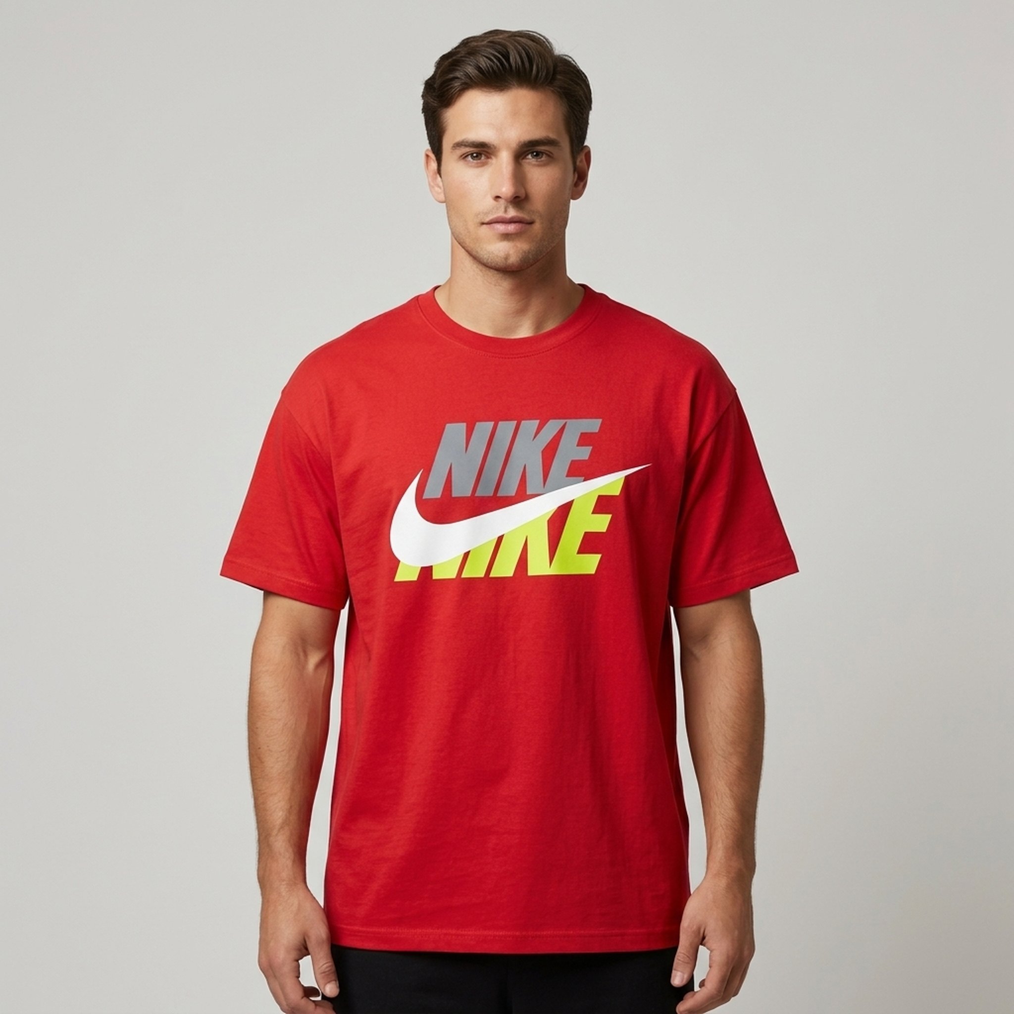 Nox18 Red Graphic Print Crew Neck T-Shirt