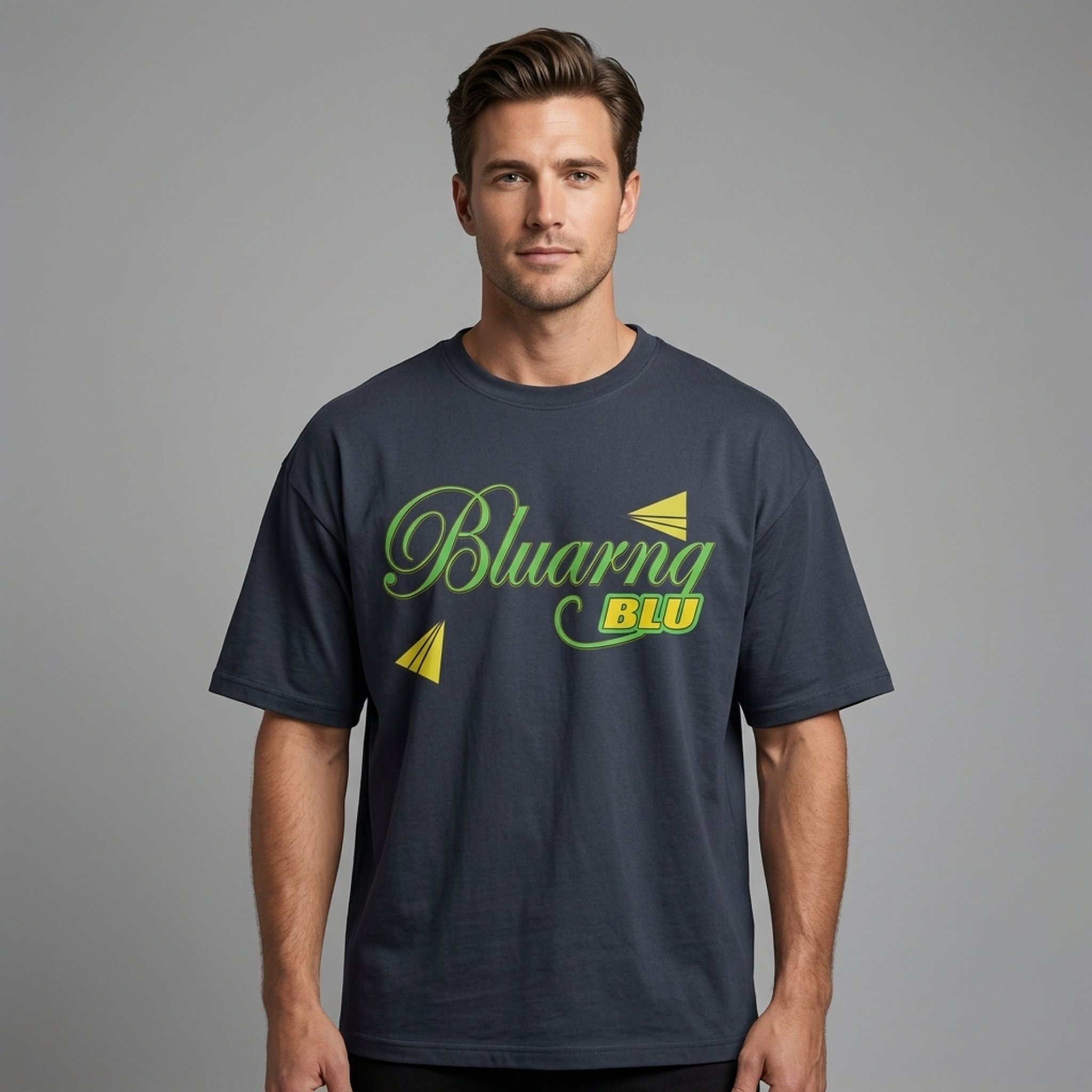 Nox18 Men's Navy Blue Graphic Print T-Shirt