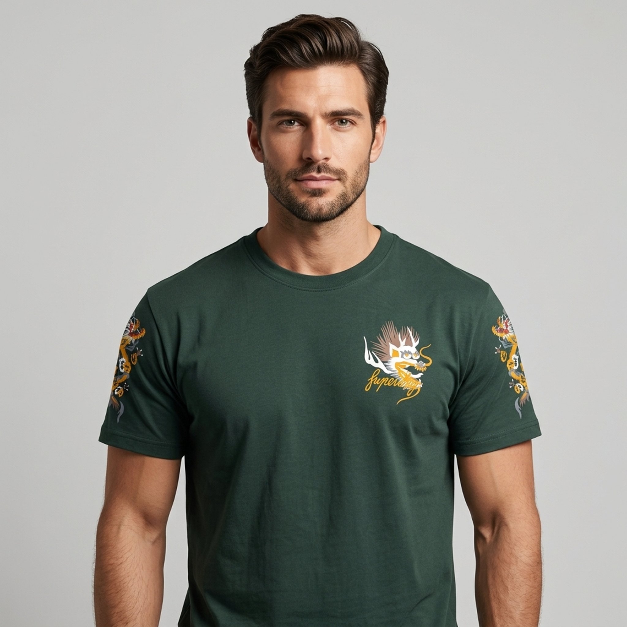 Nox18 Men's Dark Green Graphic T-Shirt