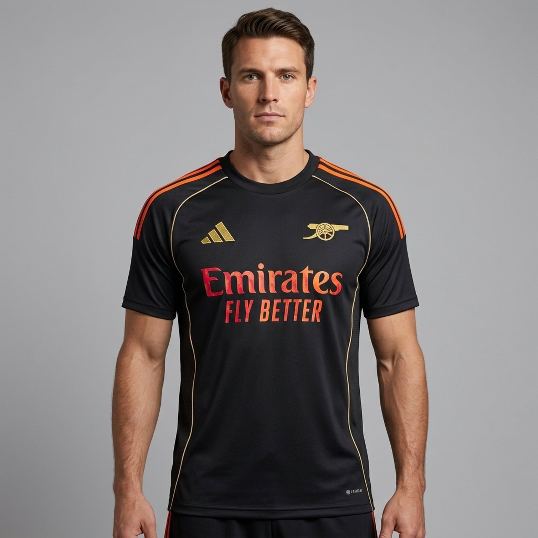 Arsenal  Black Performance Sport T-Shirt