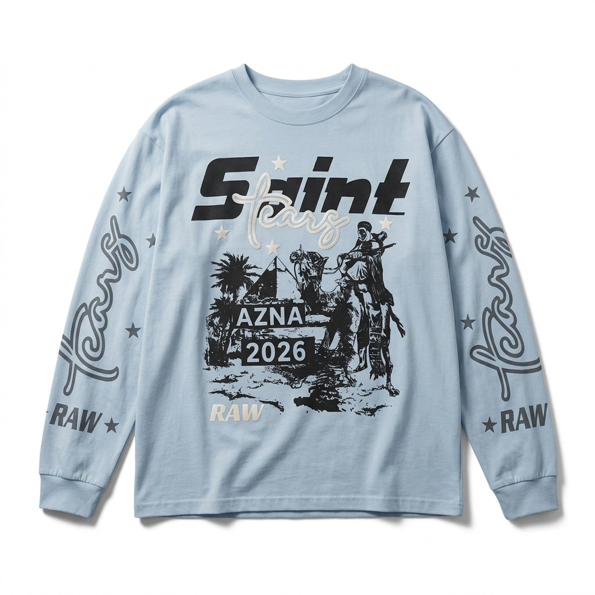 Nox18 Men's Light Blue Graphic T shirt 2