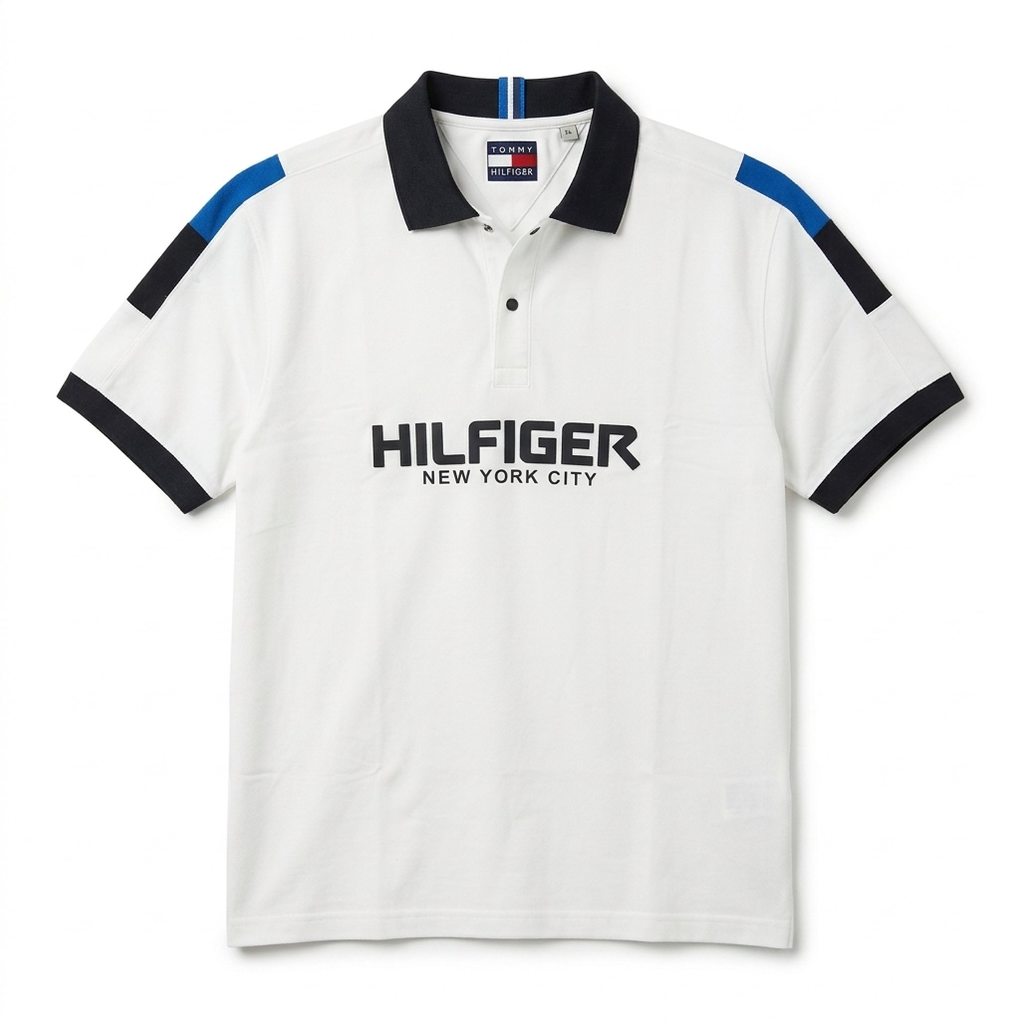 Nox18 Men's White Contrast Polo T-Shirt 2