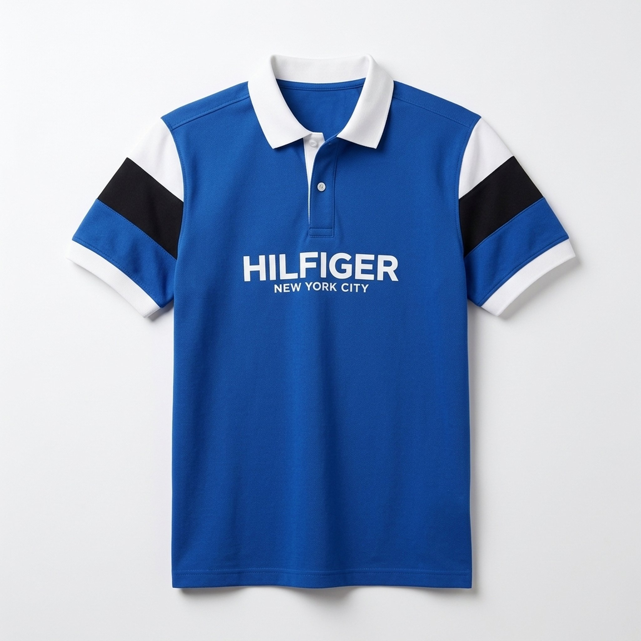 Nox18 Men's Blue Color Block Polo T-Shirt 3