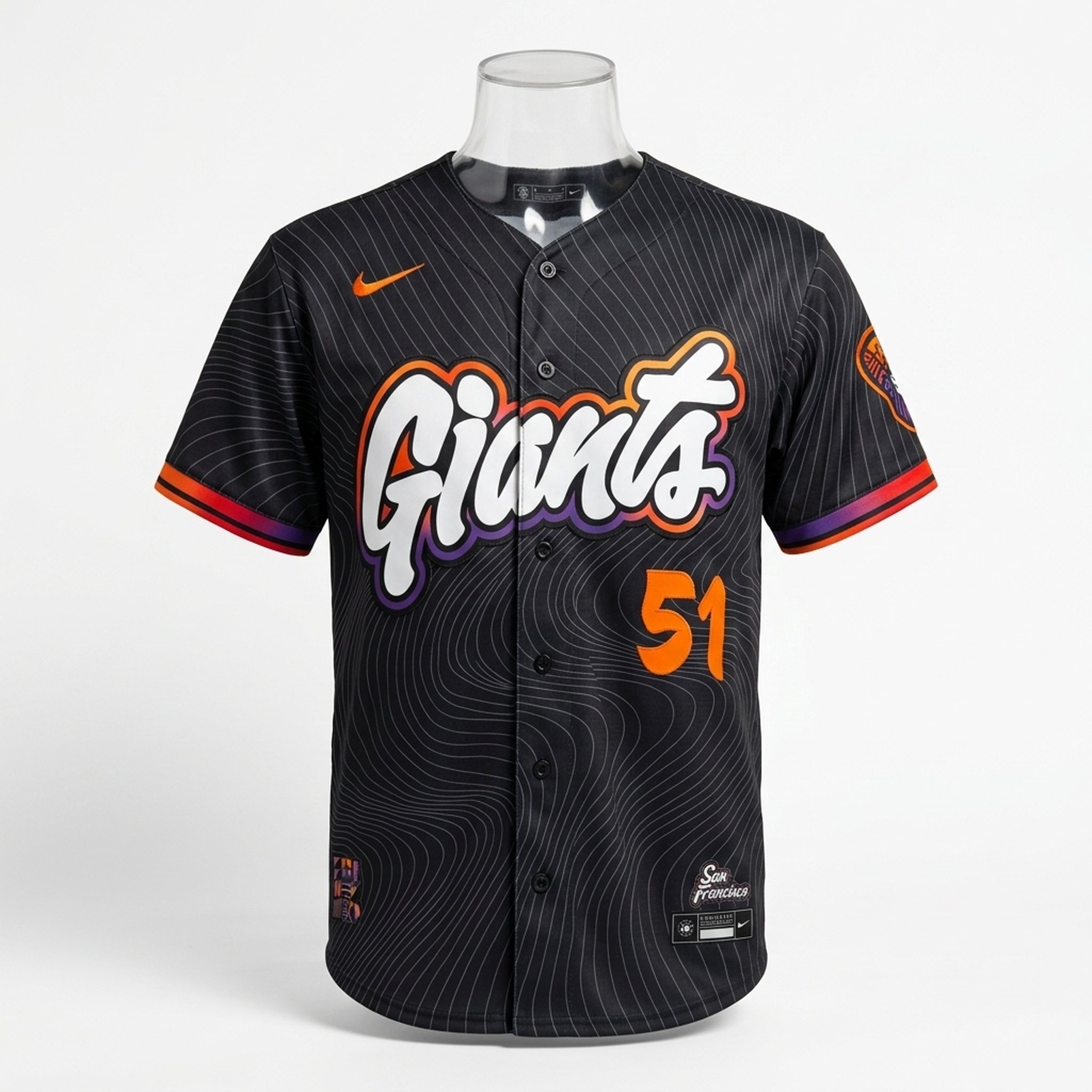 Black & Orange Baseball Jersey