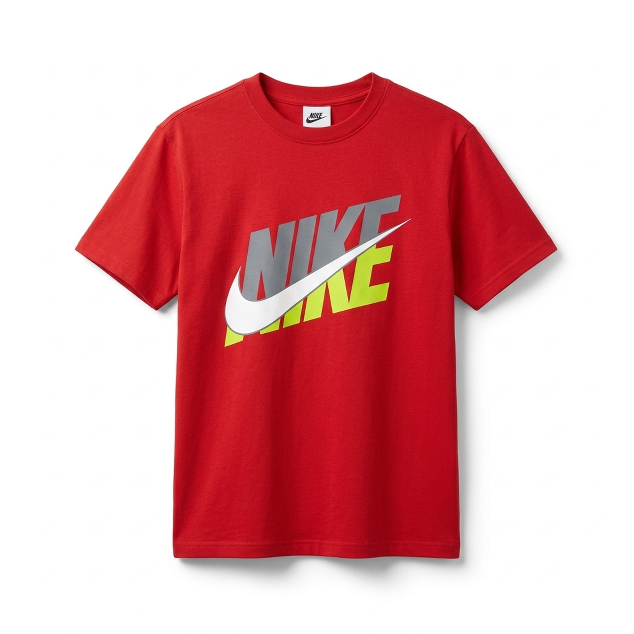 Nox18 Red Graphic Print Crew Neck T-Shirt 2