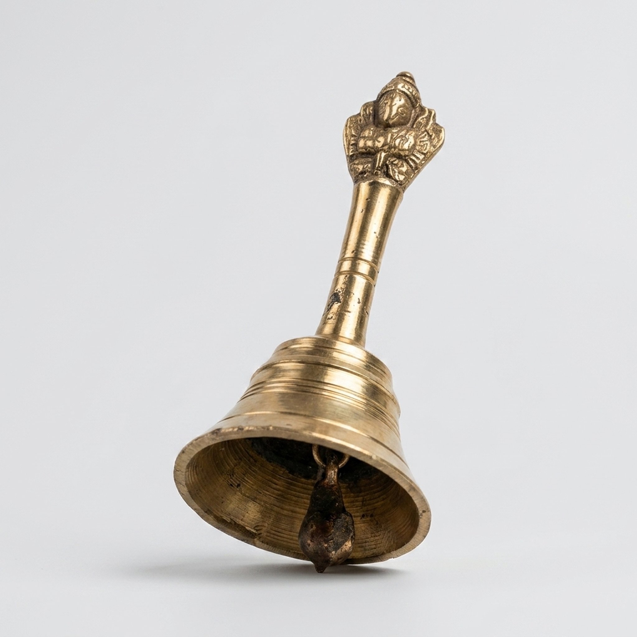 Shri Radhe Pooja Bhandar Traditional Brass Deity Hand Bell 3