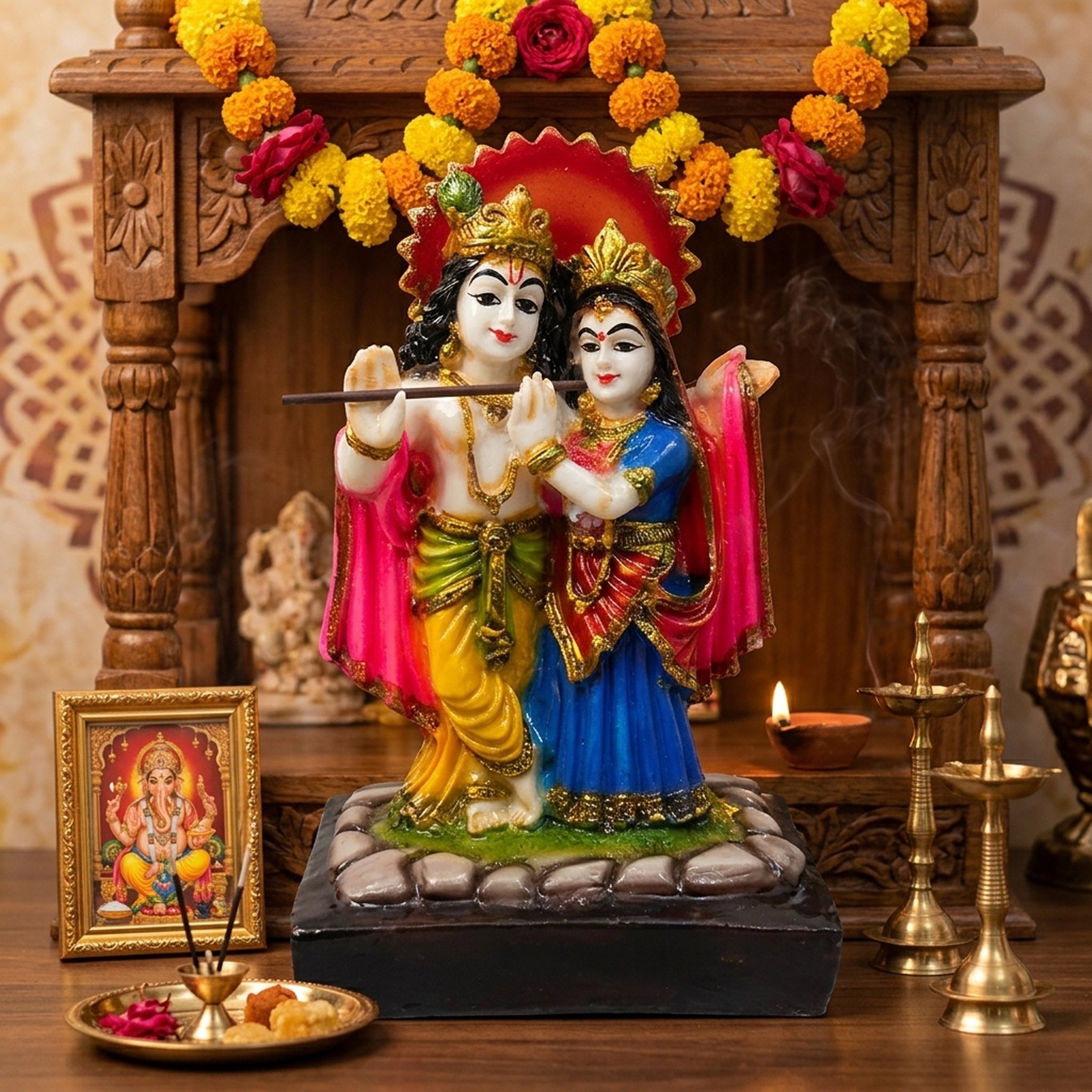 Shri Radhe Pooja Bhandar Divine Radha Krishna Idol