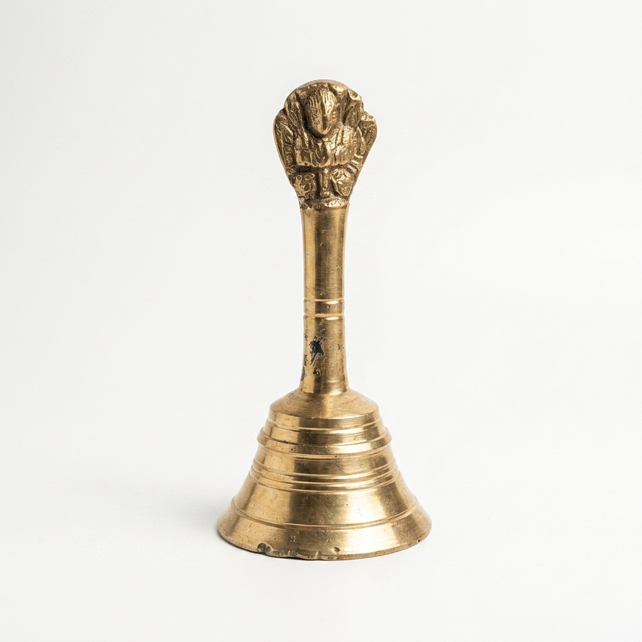 Shri Radhe Pooja Bhandar Traditional Brass Deity Hand Bell 2