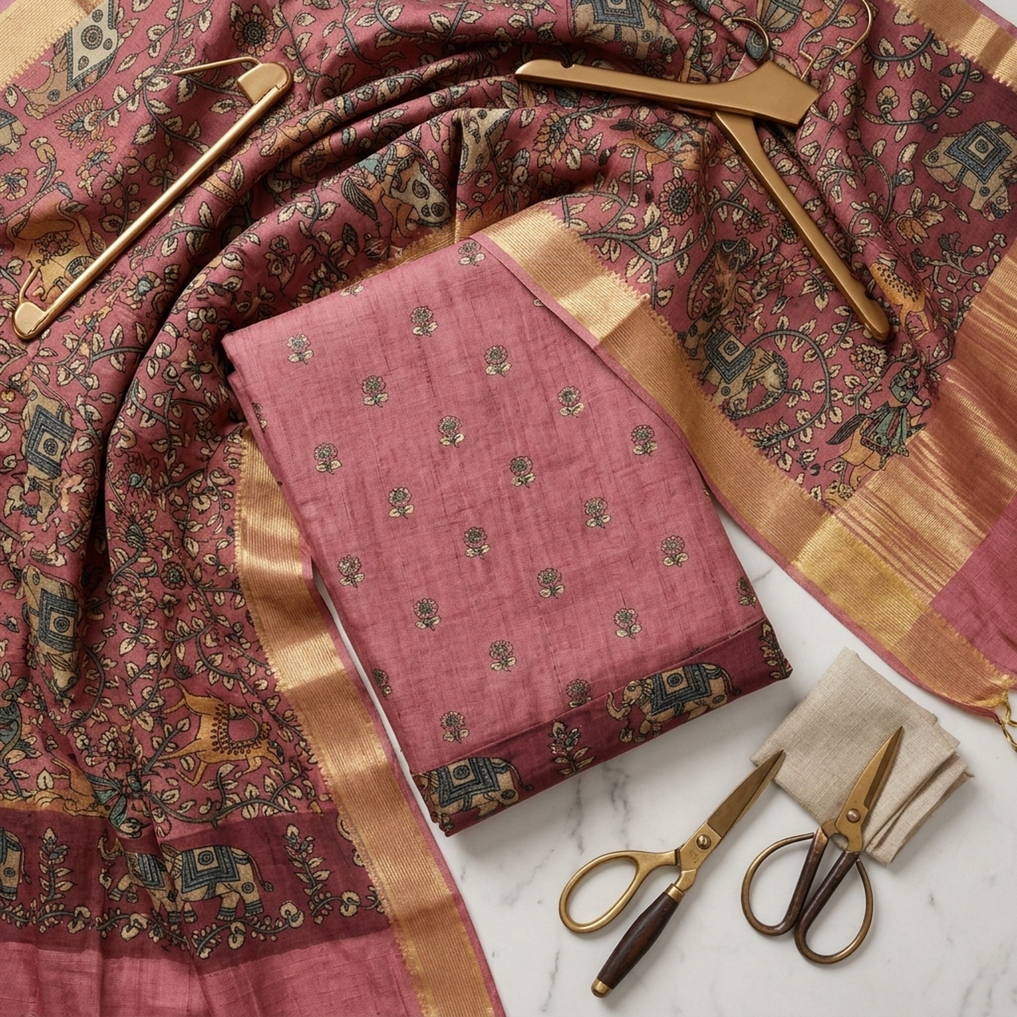 Noopur Clothing Mauve Traditional Unstitched Suit Set 4